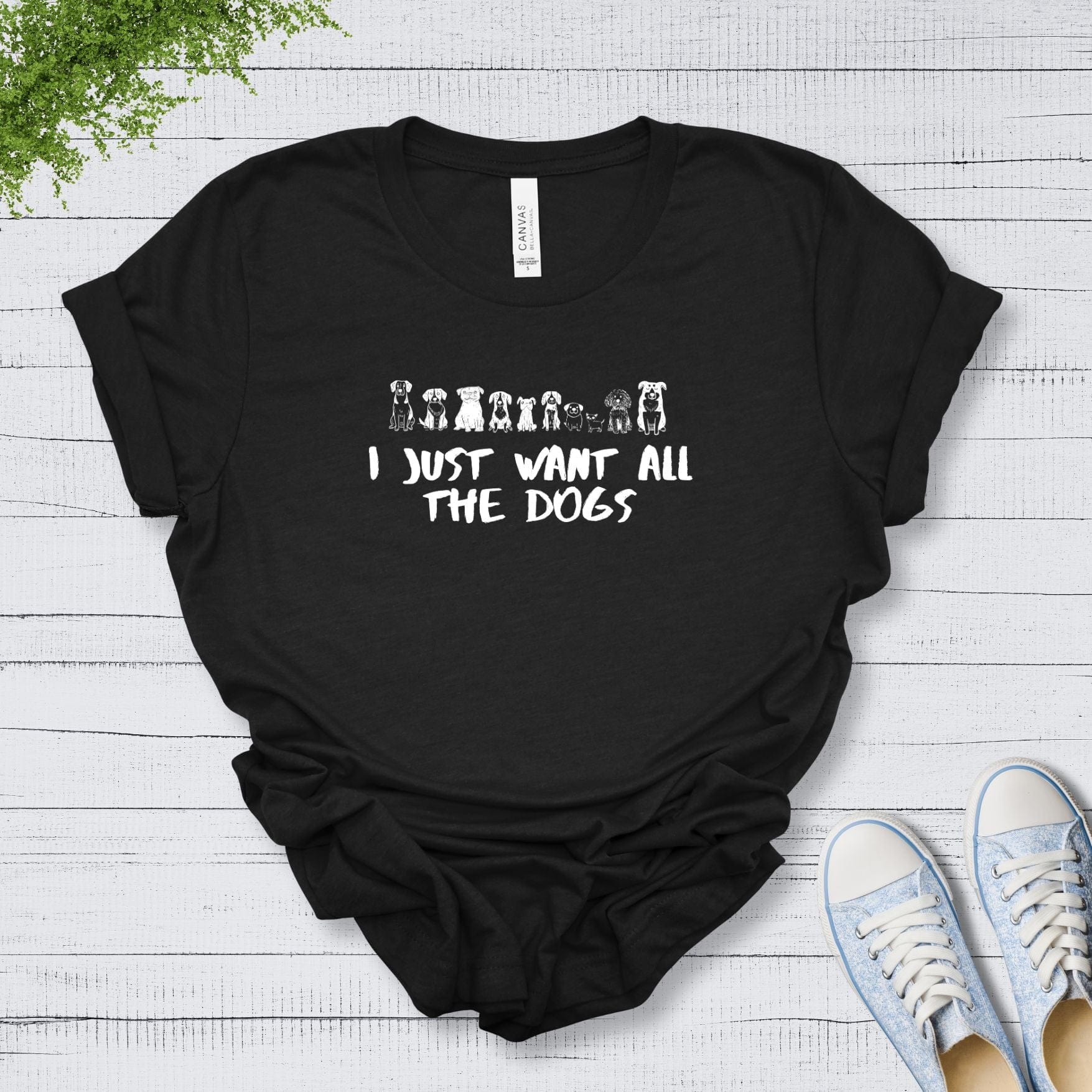 T-Shirt Black Heather / S I Just Want All The Dogs Premium Unisex Tee --reallyintothat