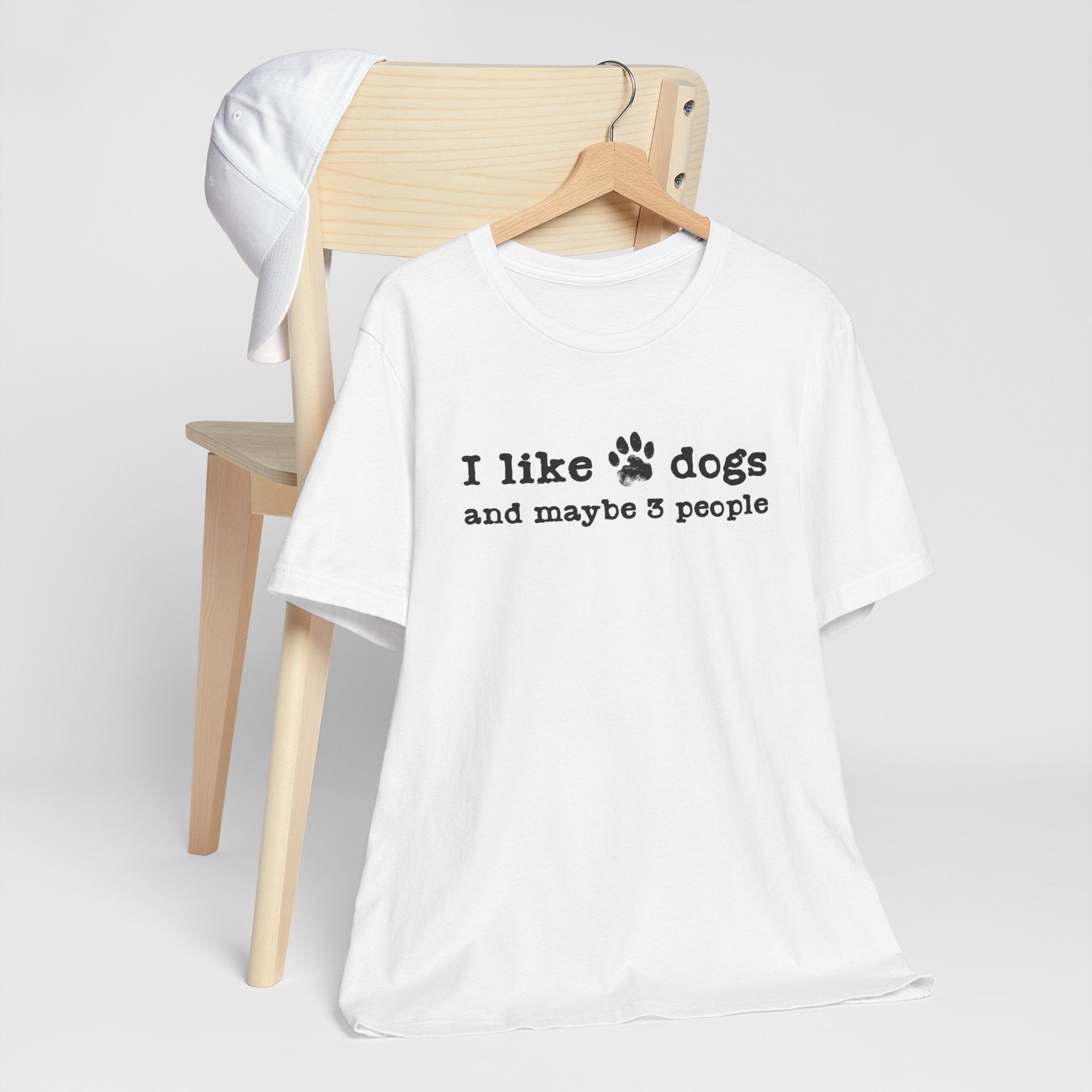 T-Shirt I Like Dogs and maybe 3 People Premium Unisex Tee - Fun Casual Wear for Dog Lovers --reallyintothat