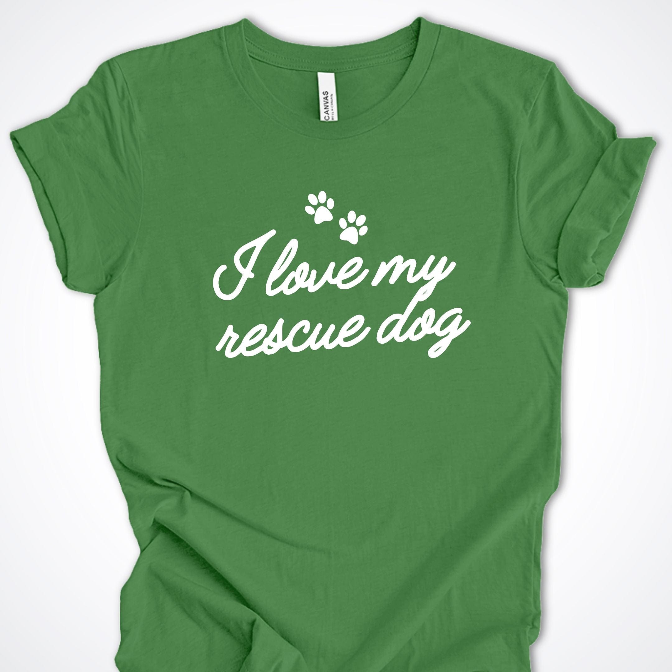 T-Shirt Leaf / S I Love My Rescue Dog Premium Unisex T-Shirt ReallyintoDogs