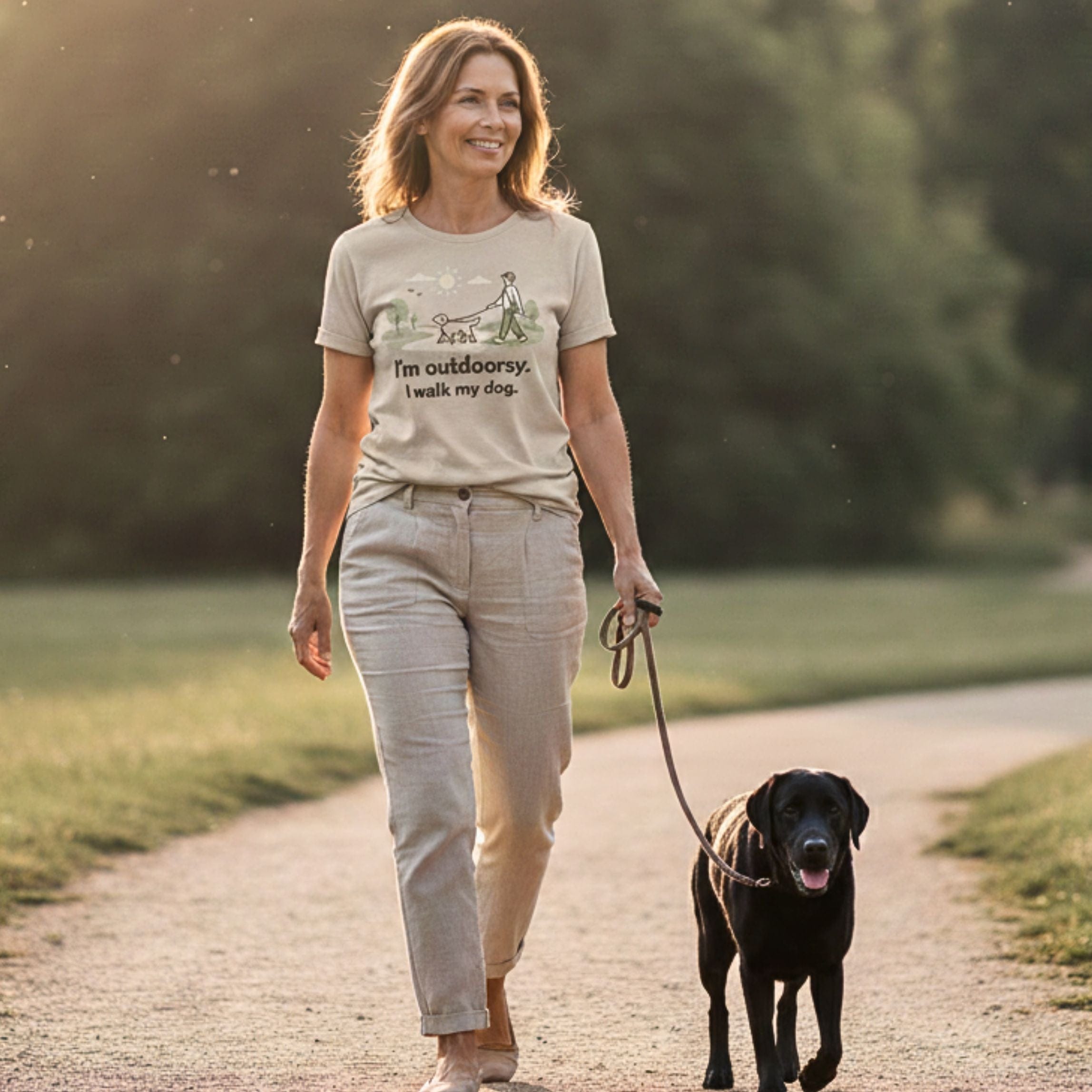 T-Shirt I'm Outdoorsy I Walk My Dog Park T-Shirt ReallyintoDogs