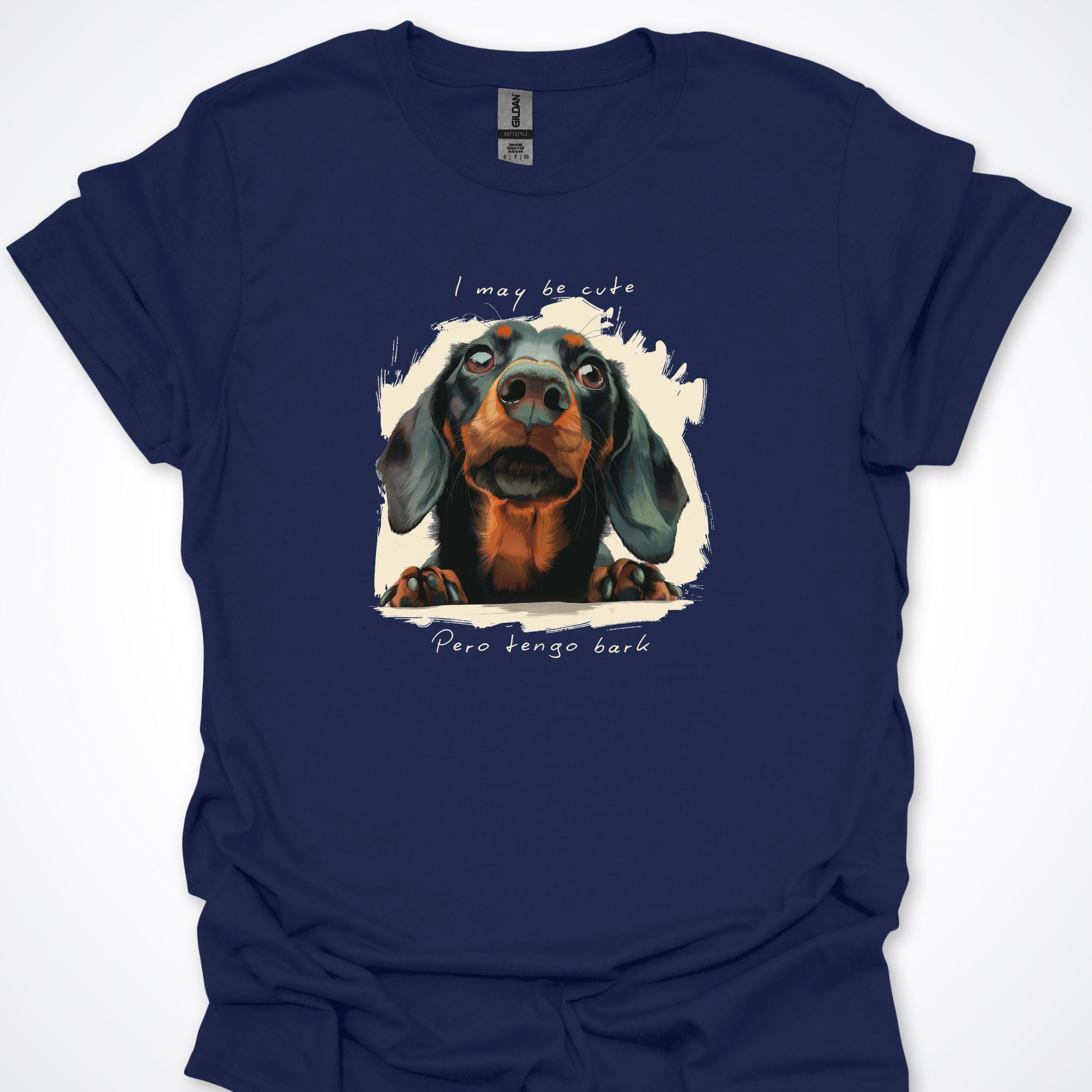 T-Shirt Navy / S I May Be Cute Pero Tengo Bark T-Shirt ReallyintoDogs
