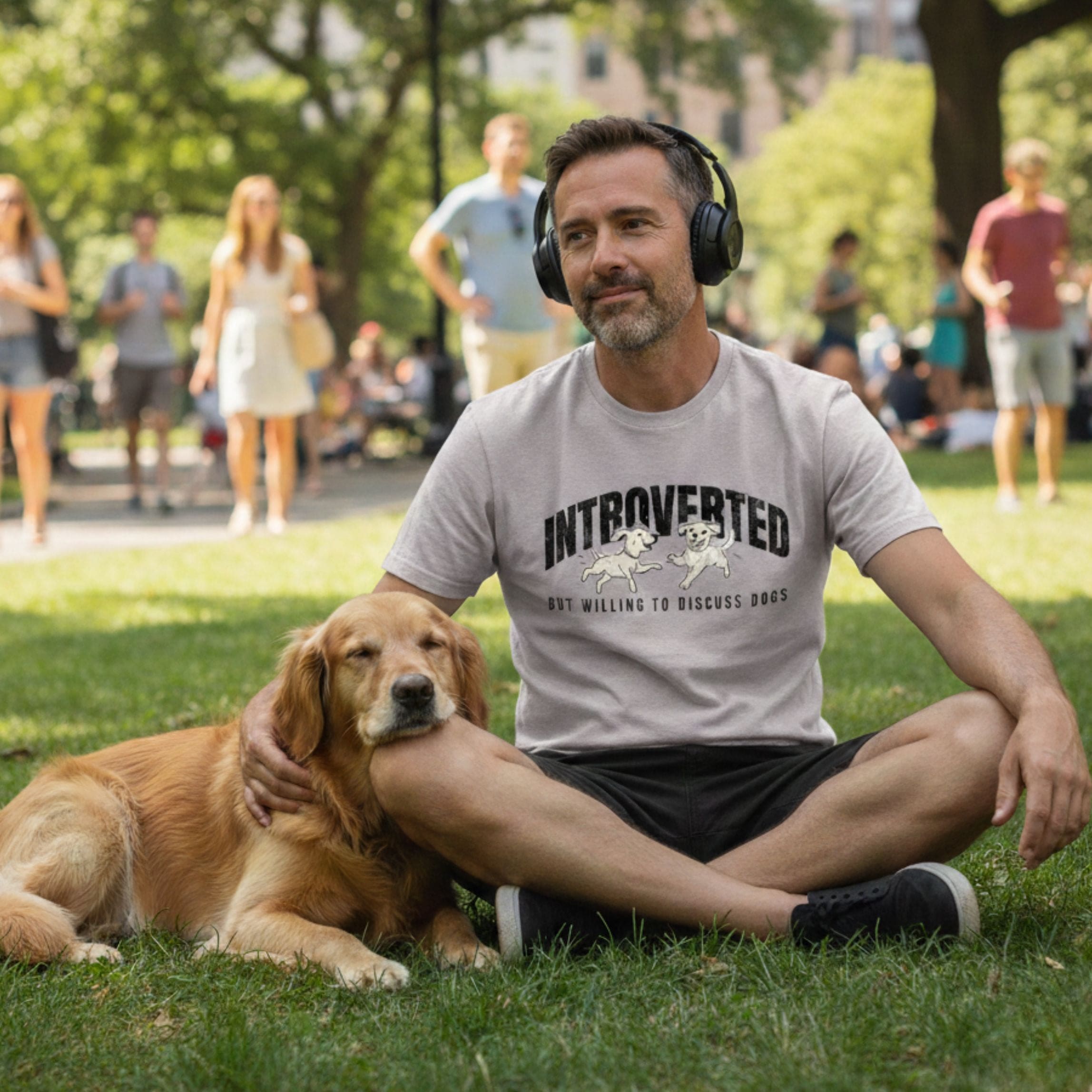 T-Shirt Introverted But Willing To Discuss Dogs Playful Pups T-Shirt ReallyintoDogs