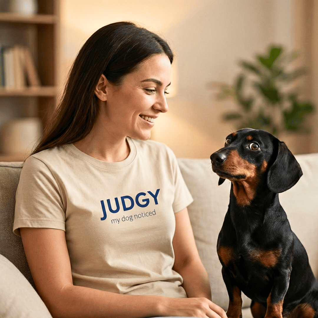 T-Shirt Sand / S Judgy Is My Dog ReallyintoDogs