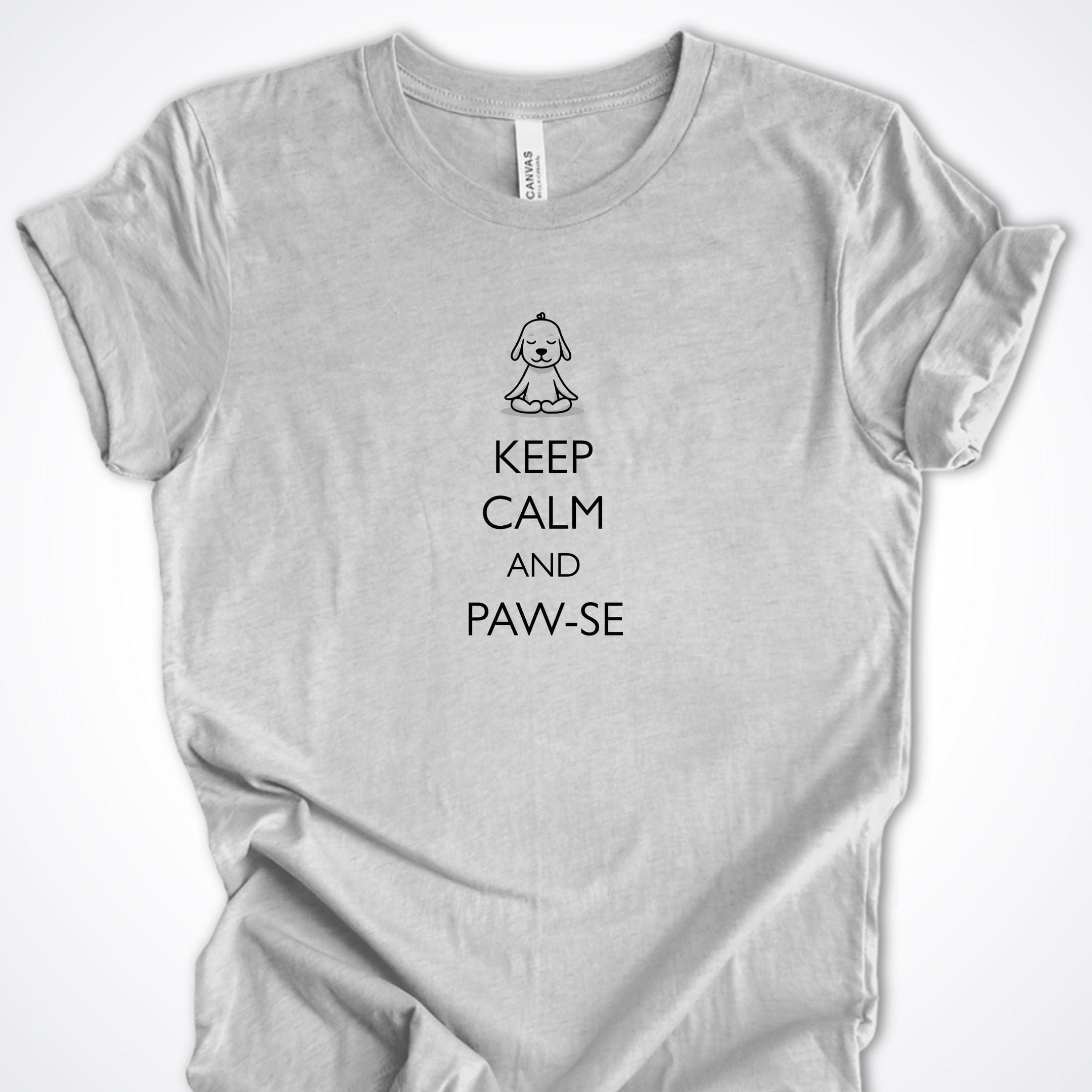 T-Shirt Athletic Heather / S Keep Calm and Pawse Premium Unisex T-Shirt ReallyintoDogs