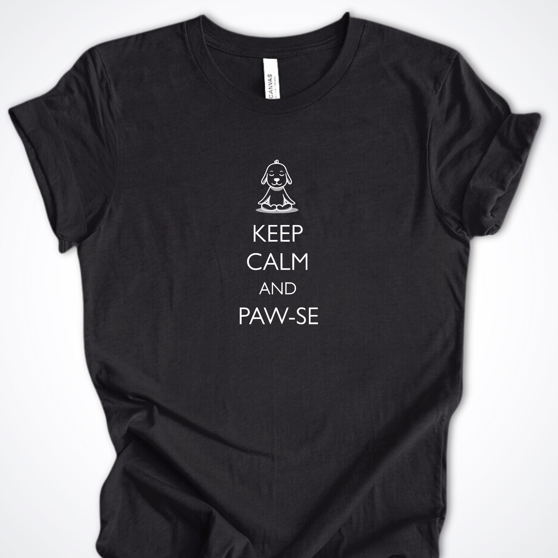 T-Shirt Black Heather / S Keep Calm and Pawse Premium Unisex T-Shirt ReallyintoDogs