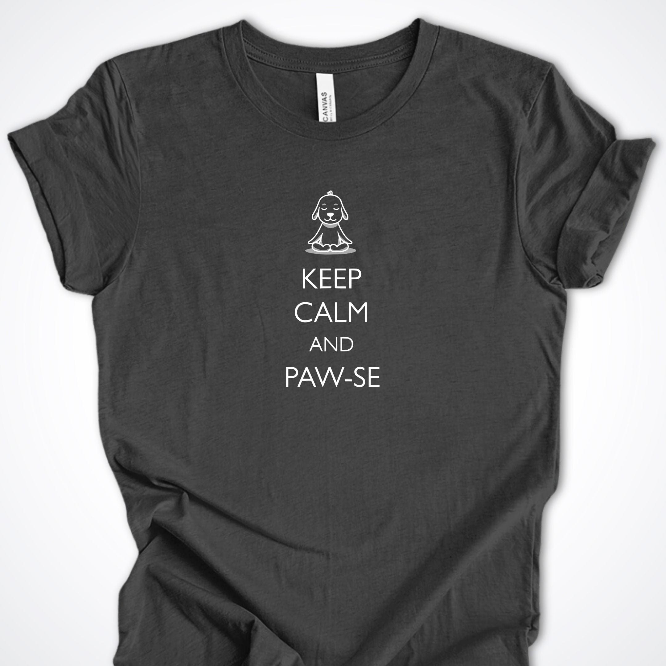 T-Shirt Dark Grey Heather / S Keep Calm and Pawse Premium Unisex T-Shirt ReallyintoDogs