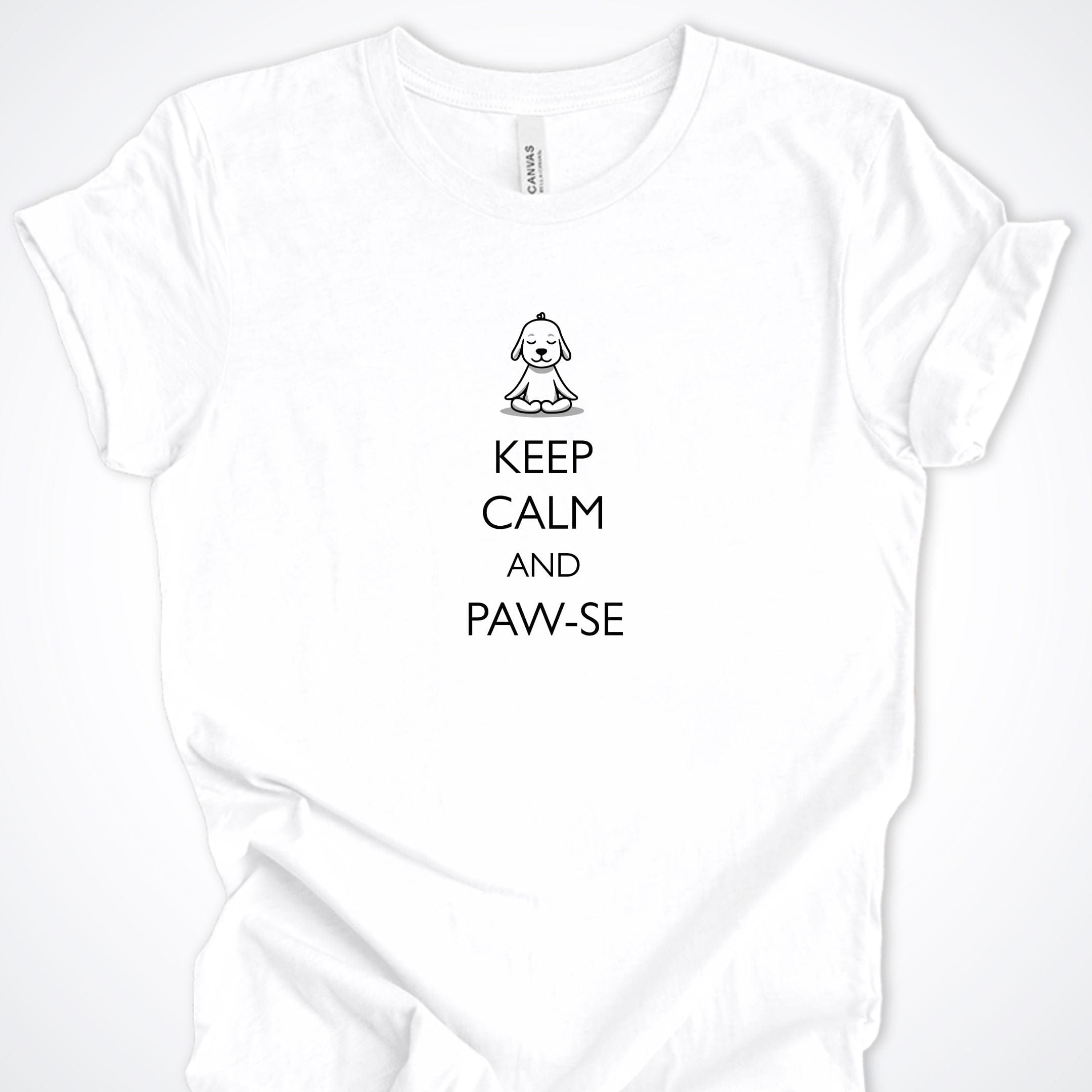 T-Shirt White / S Keep Calm and Pawse Premium Unisex T-Shirt ReallyintoDogs