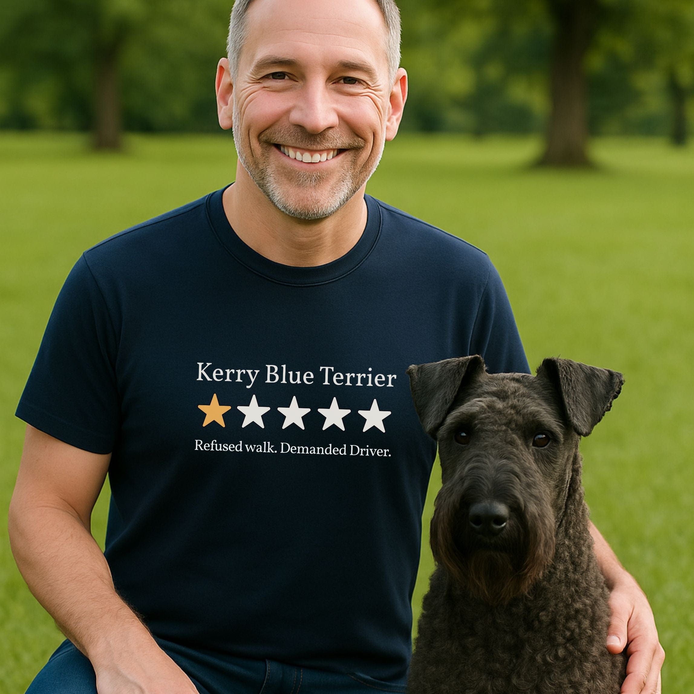 T-Shirt Kerry Blue Terrier 2 One Star Review T-Shirt ReallyintoDogs