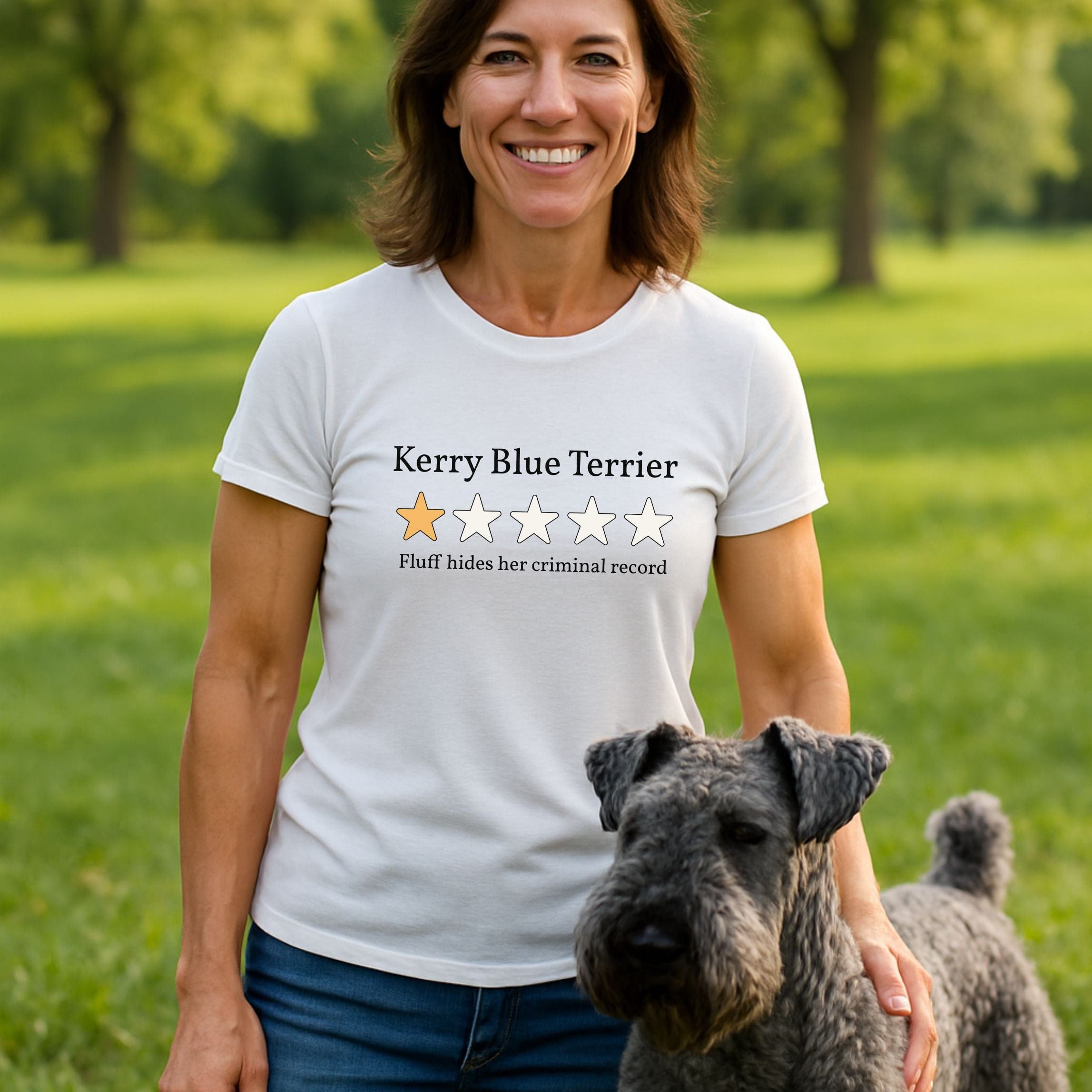 T-Shirt Kerry Blue Terrier One Star Review T-Shirt ReallyintoDogs