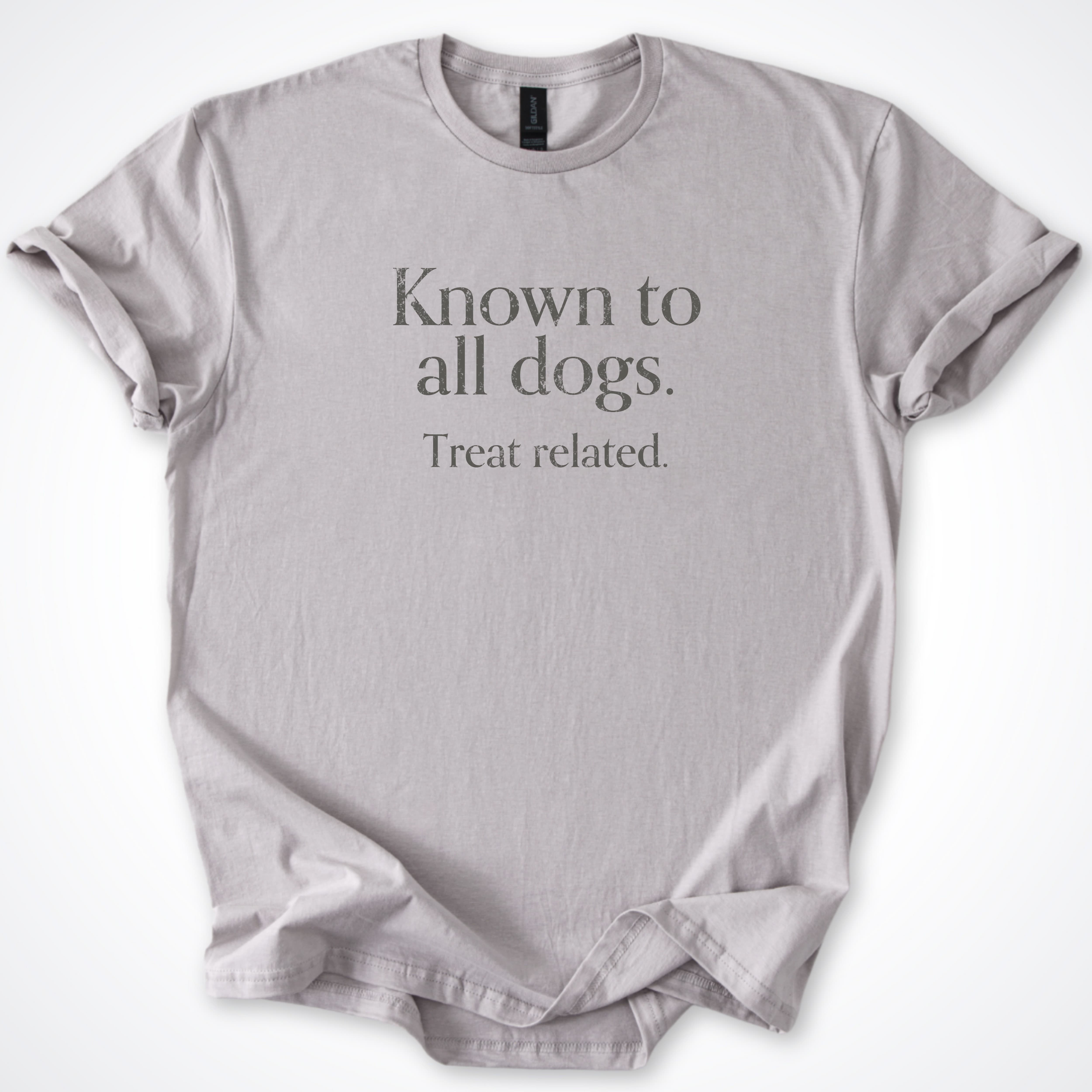 T-Shirt Ice Grey / S Known to All Dogs. Treat Related. Classic T-Shirt ReallyintoDogs
