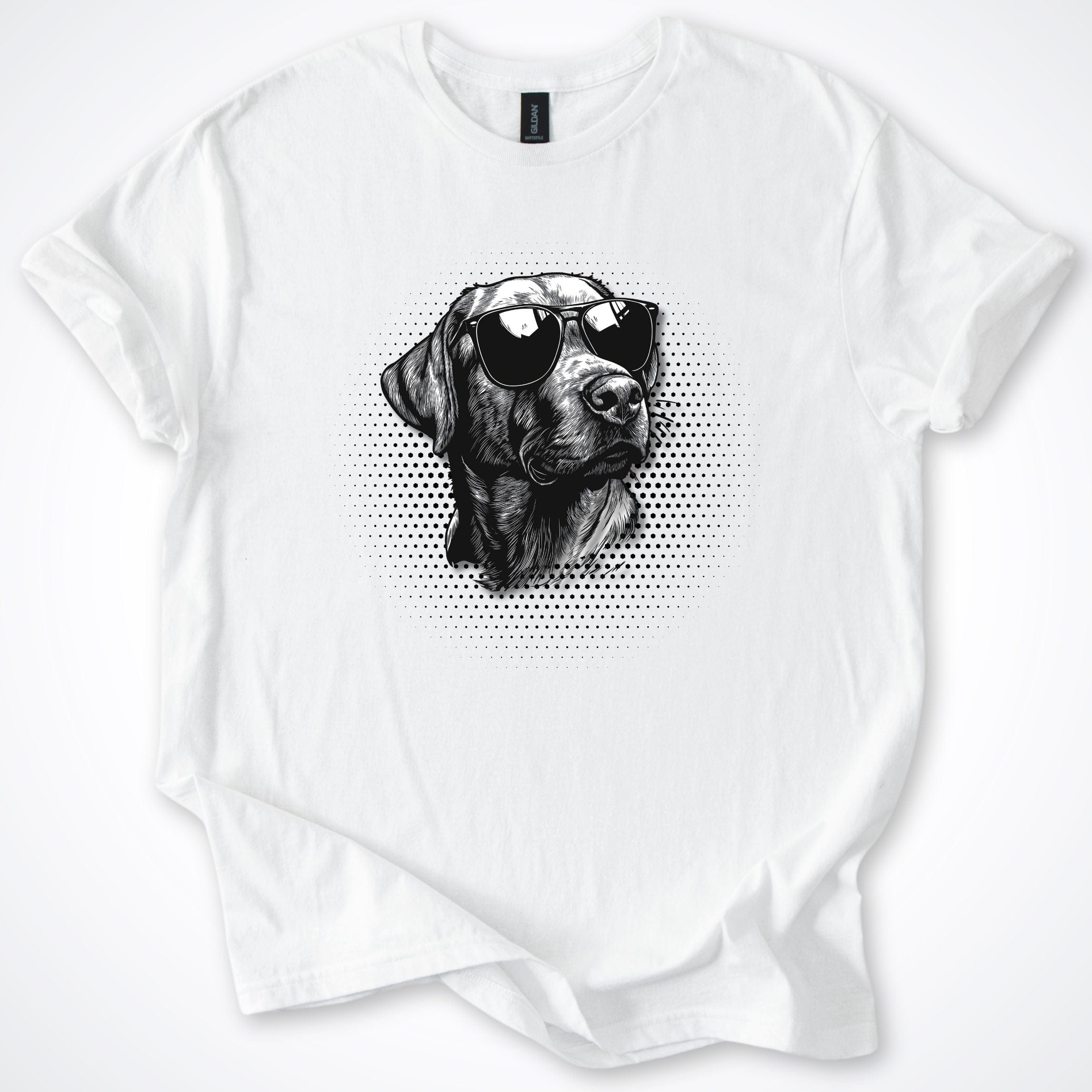 T-Shirt White / S Labrador Cool Dog with Sunglasses T-Shirt ReallyintoDogs