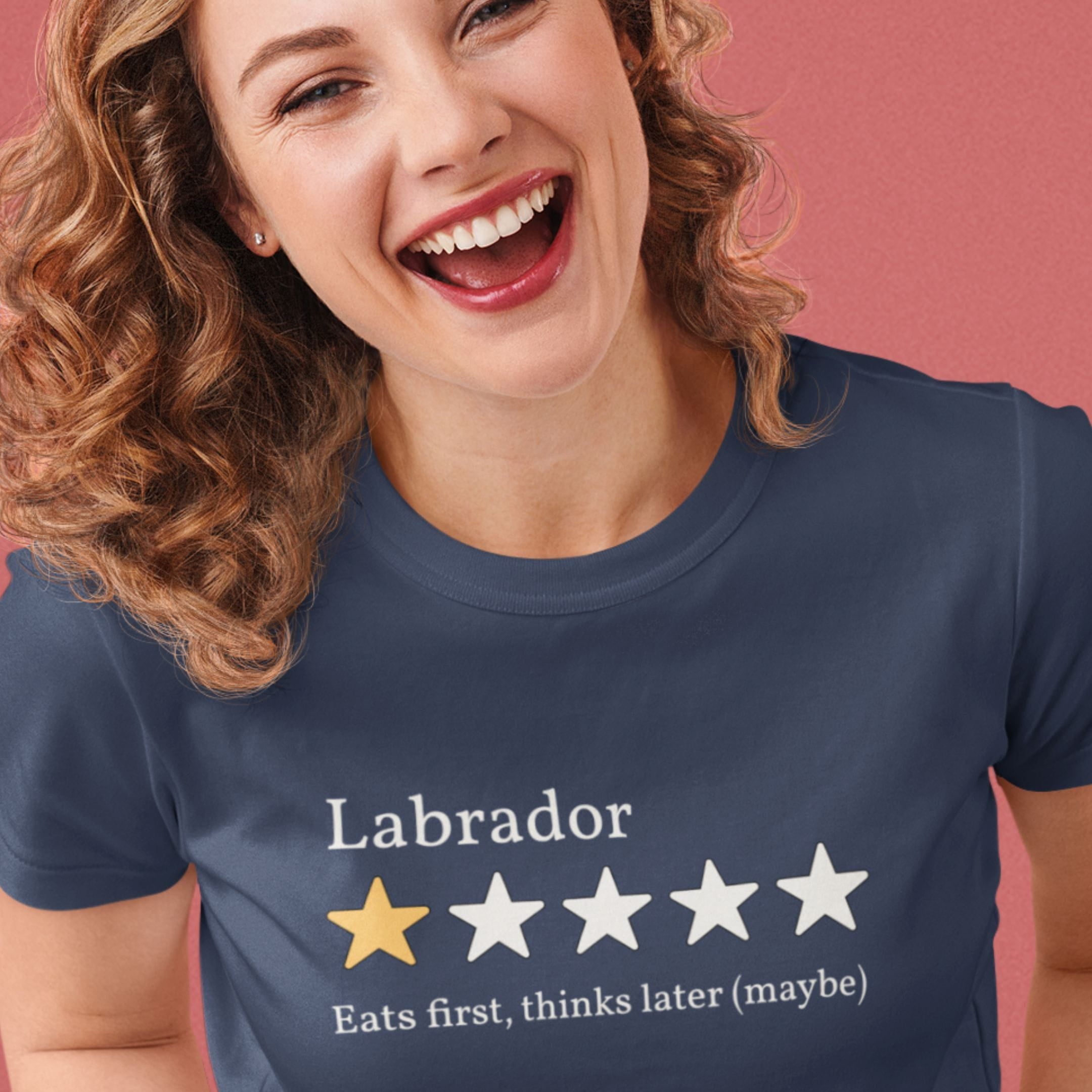 T-Shirt Labrador One Star Review Premium Unisex T-Shirt ReallyintoDogs