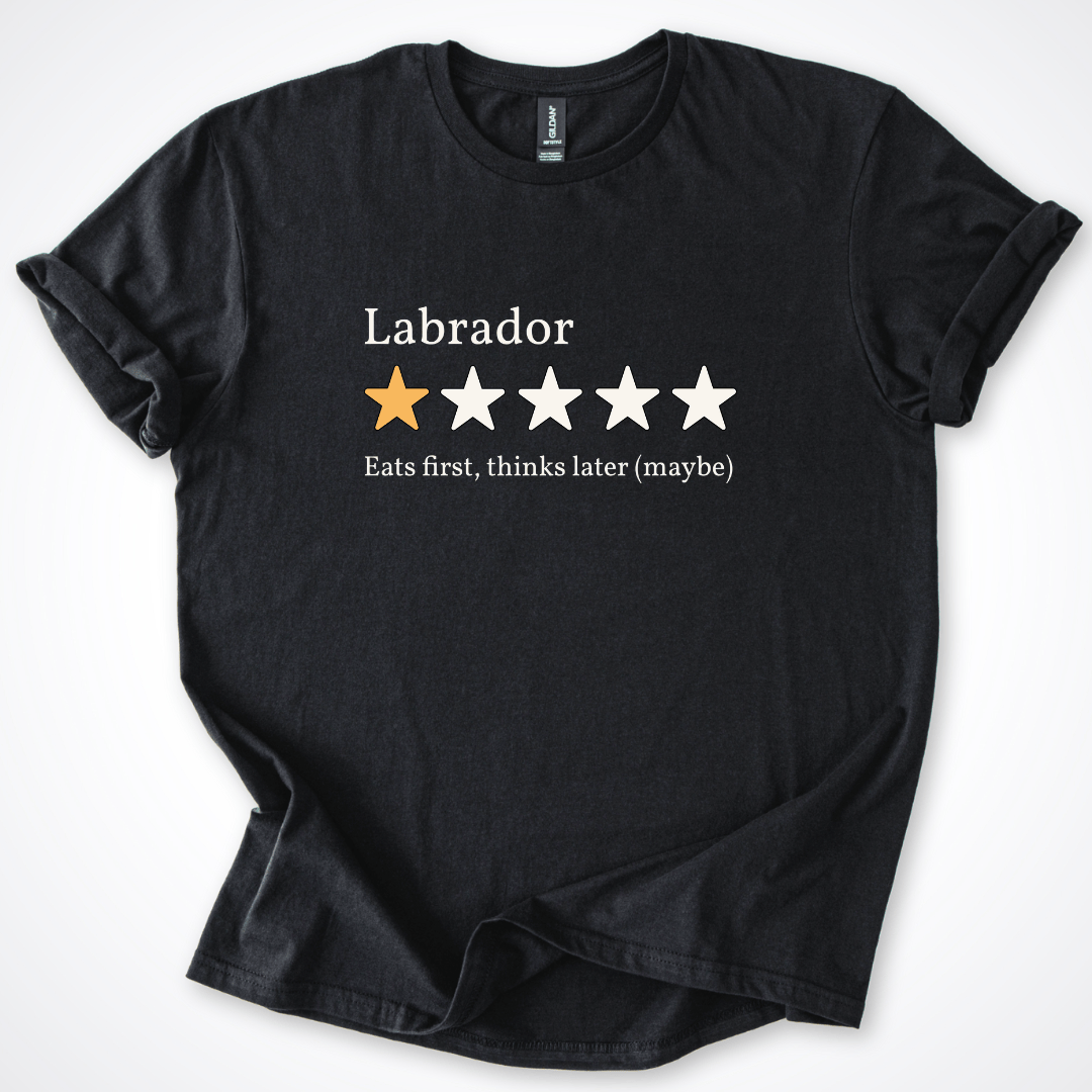 T-Shirt Black / S Labrador One Star Review T-Shirt ReallyintoDogs
