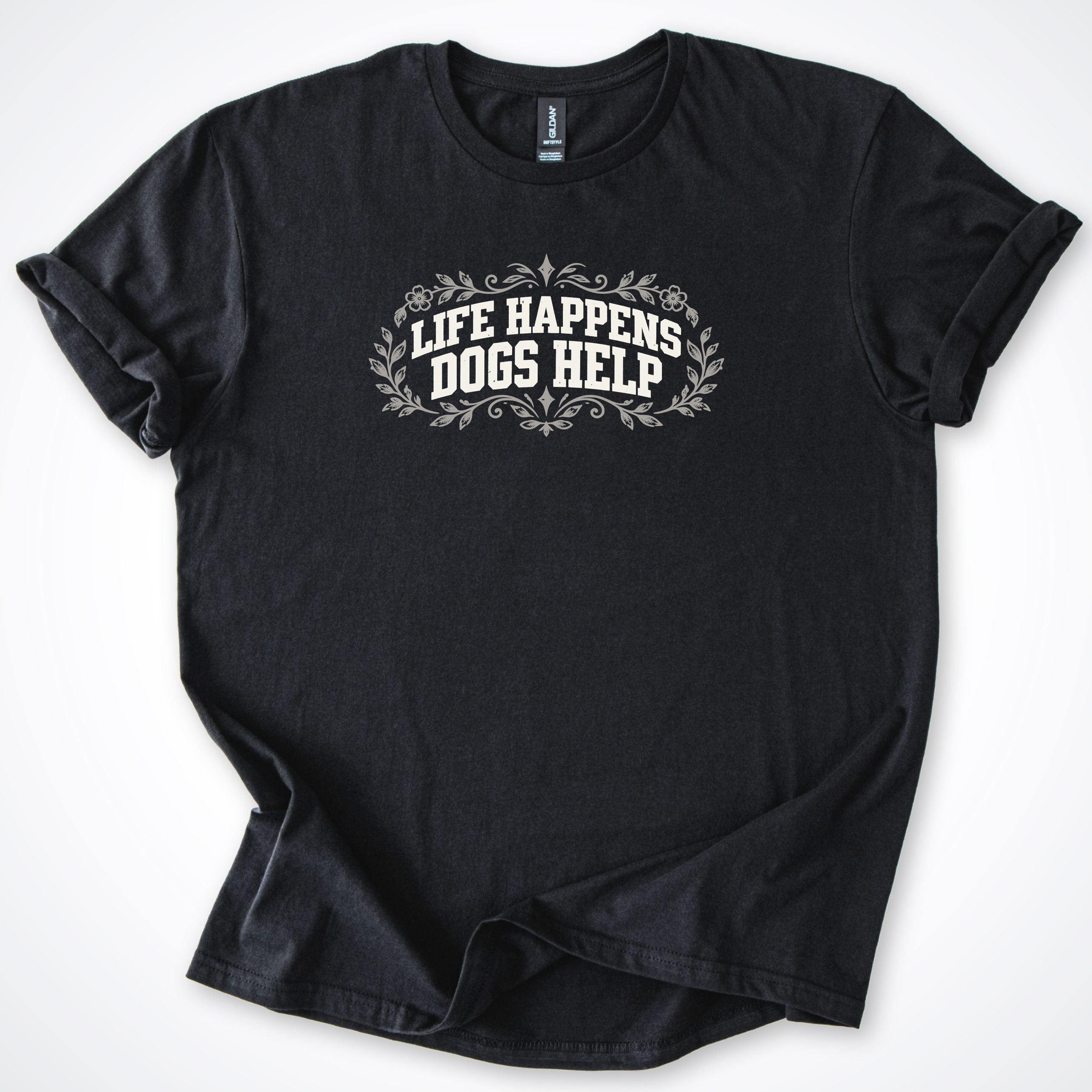 Life Happens Dogs Help Botanical Classic T-Shirt