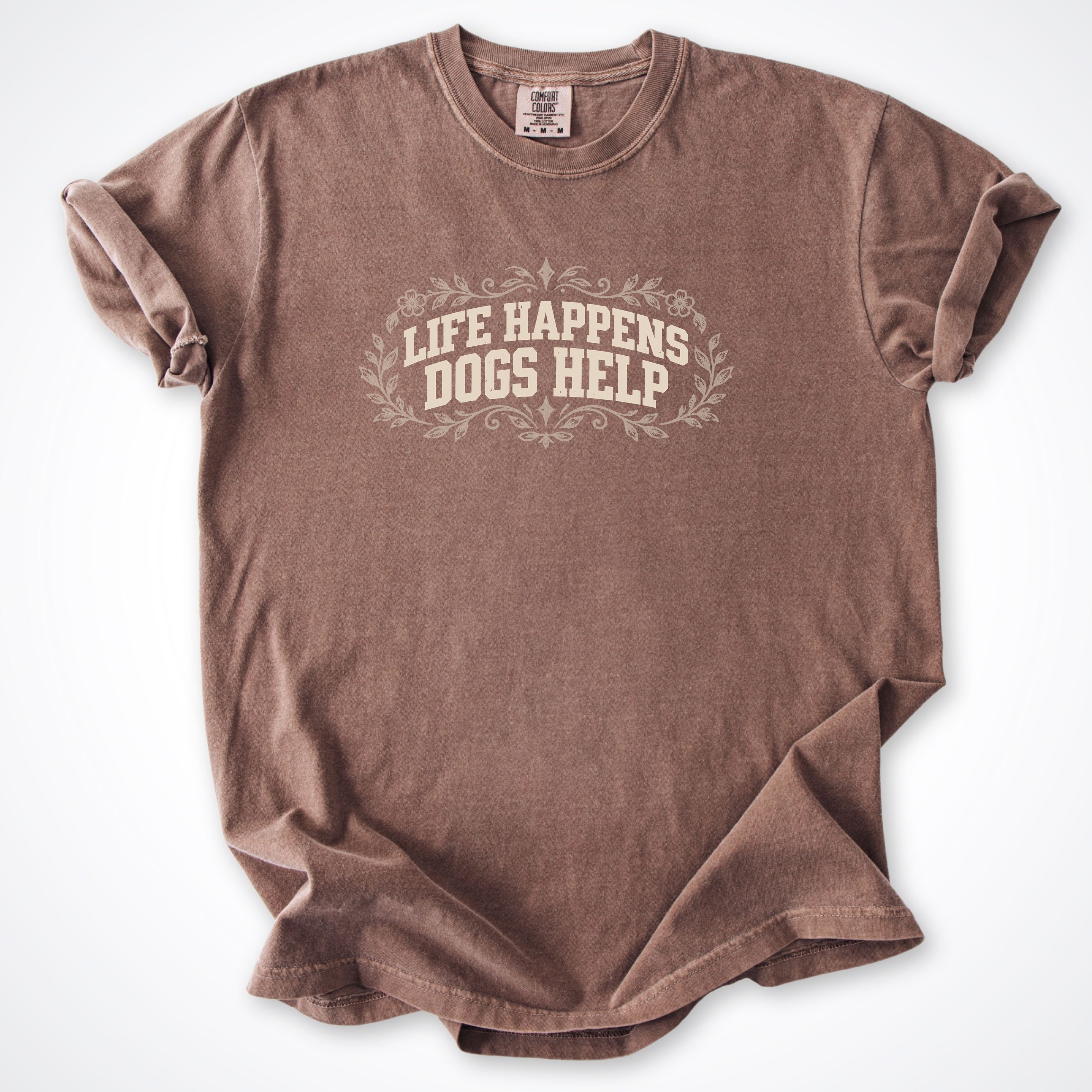 Life Happens Dogs Help Botanical Premium T-Shirt