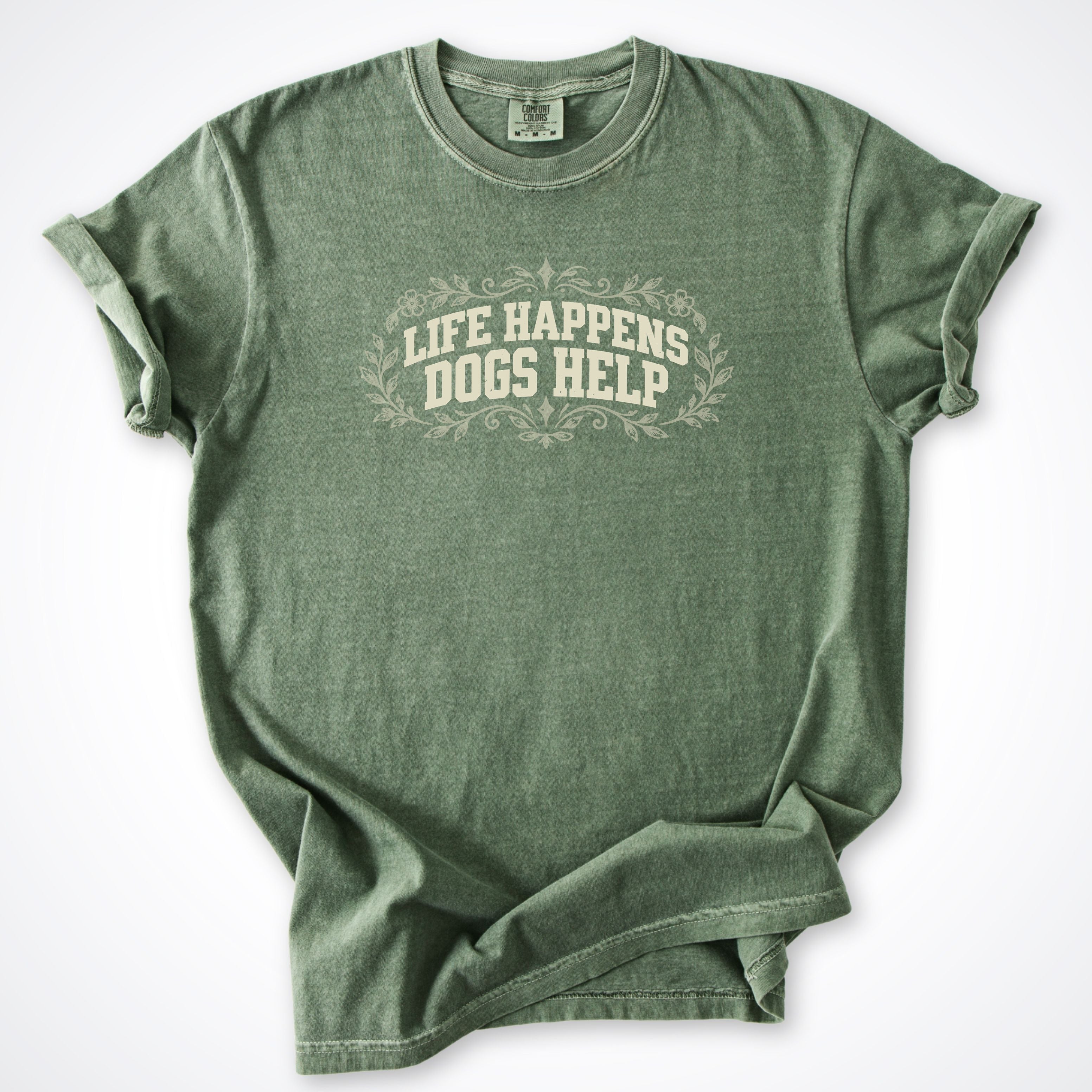 Life Happens Dogs Help Botanical Premium T-Shirt