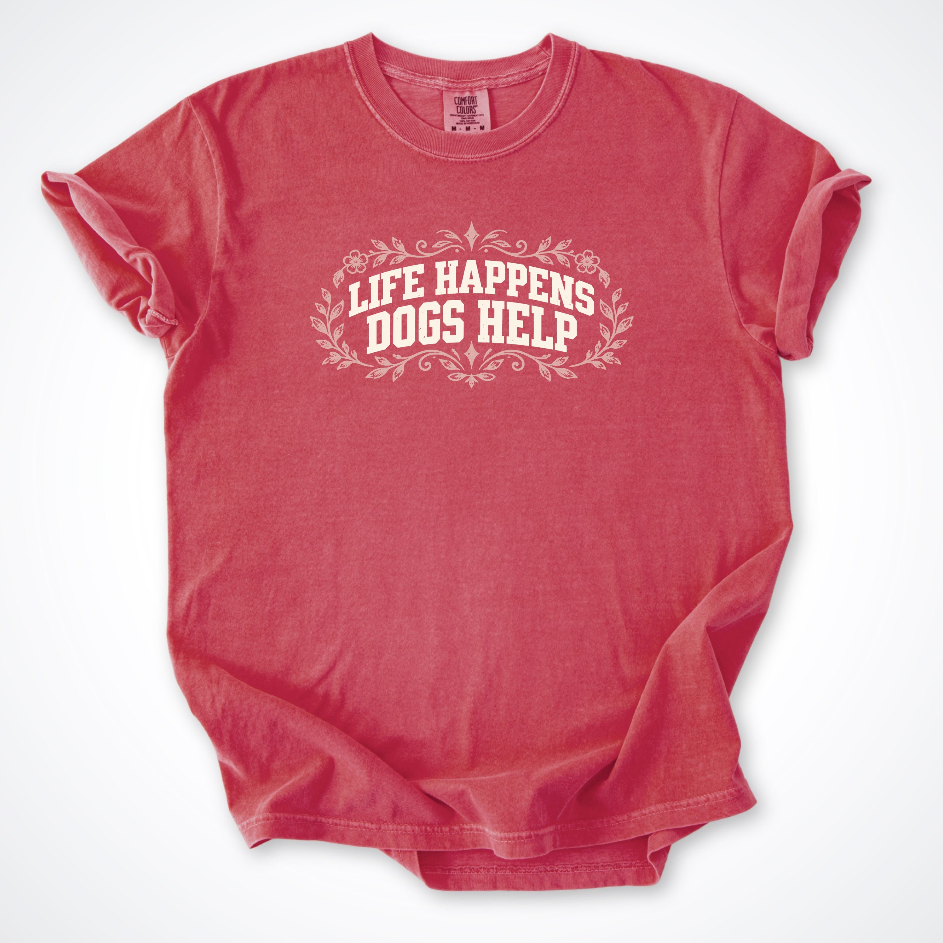 Life Happens Dogs Help Botanical Premium T-Shirt