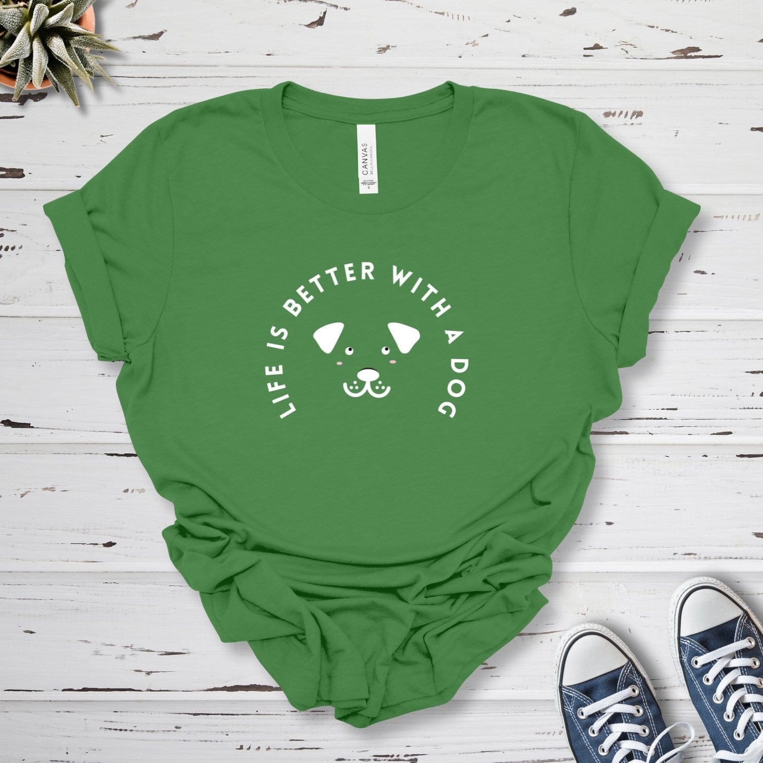 T-Shirt Leaf / S Life Is Better With A Dog Premium Unisex T-Shirt --reallyintothat