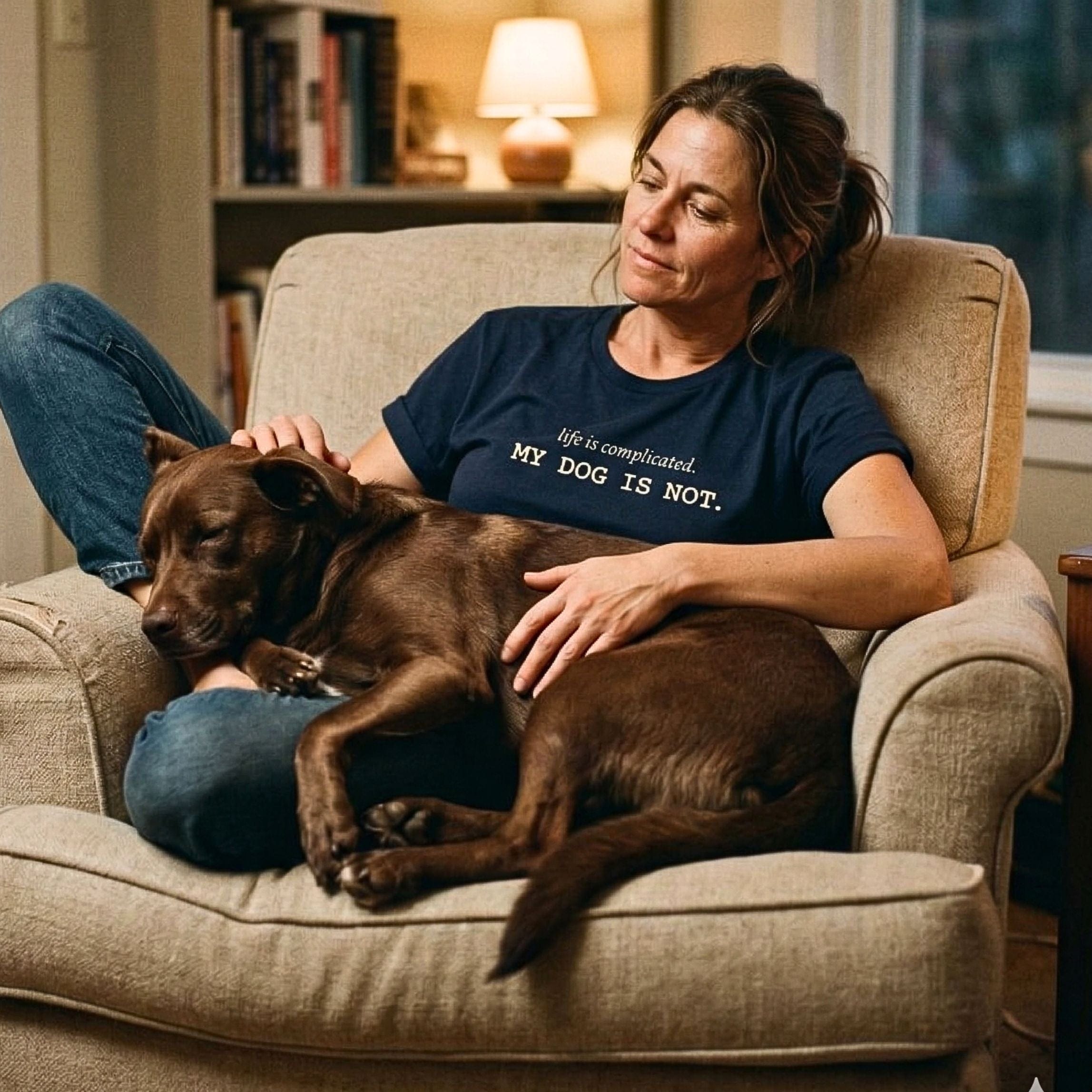 T-Shirt Life Is Complicated. My Dog Is Not T-Shirt ReallyintoDogs