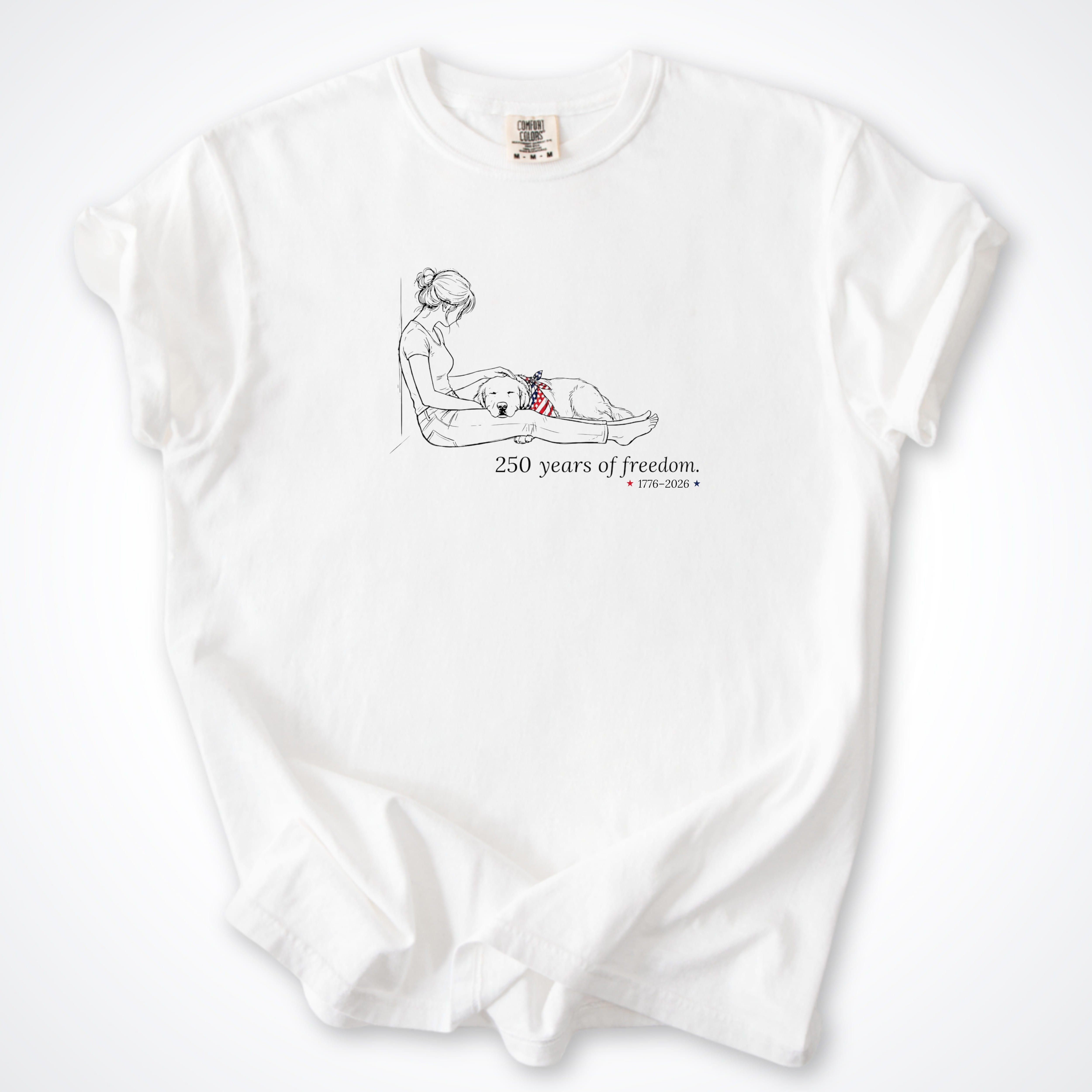 T-Shirt White / S Limited Edition | This Is Enough - 250 Years of Freedom Comfort Colors T-Shirt ReallyintoDogs