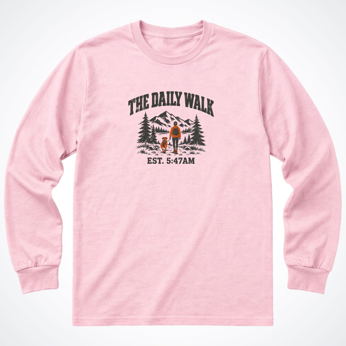 The Daily Walk. Man & Dog Long Sleeve Shirt