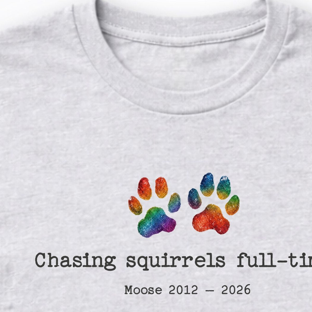 Chasing Squirrels Full Time - Personalized Memorial Long Sleeve Shirt