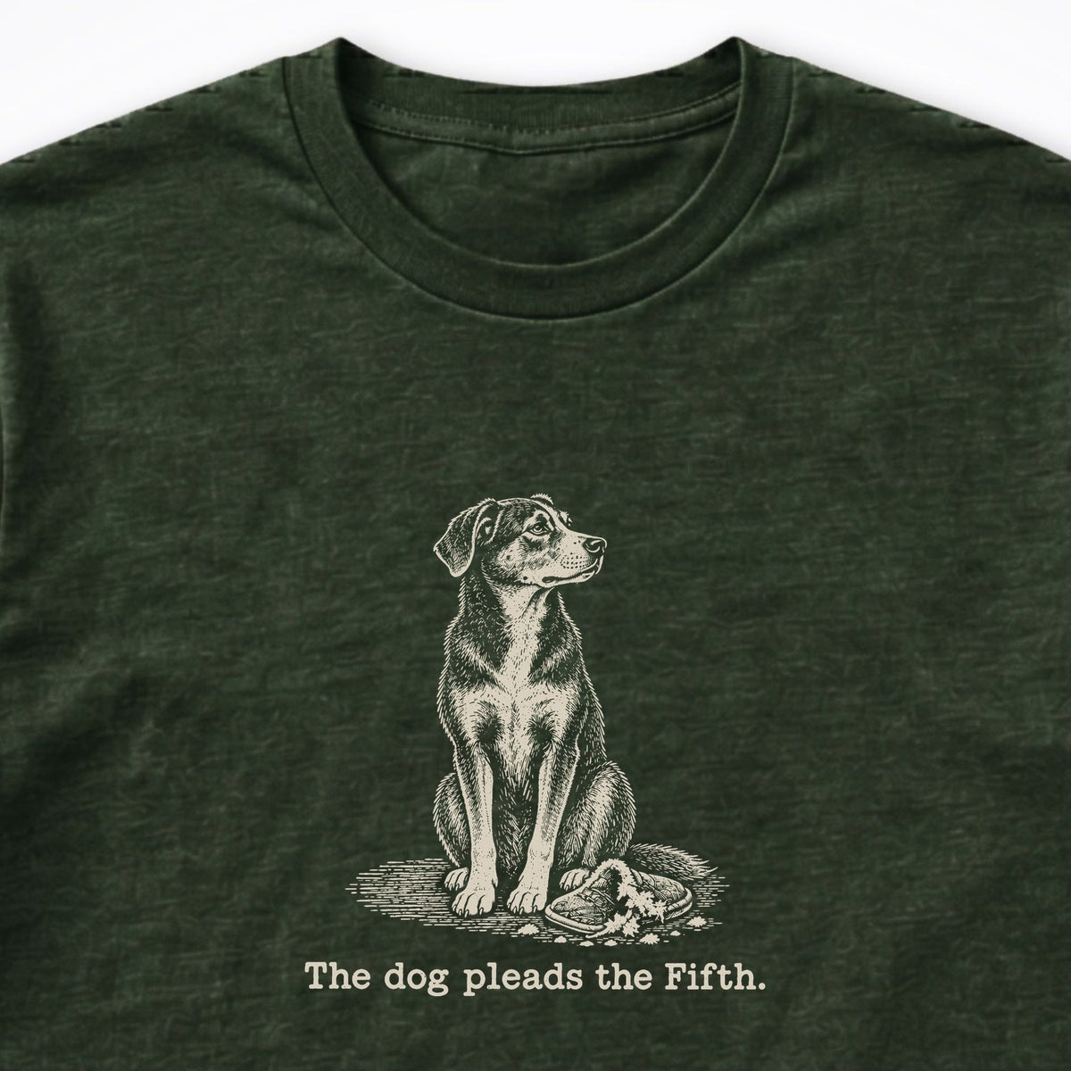 The Dog Pleads The Fifth. Portrait Long Sleeve Shirt