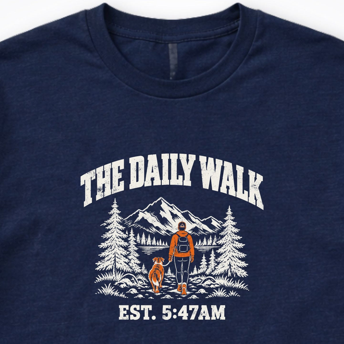 The Daily Walk. Man & Dog Long Sleeve Shirt