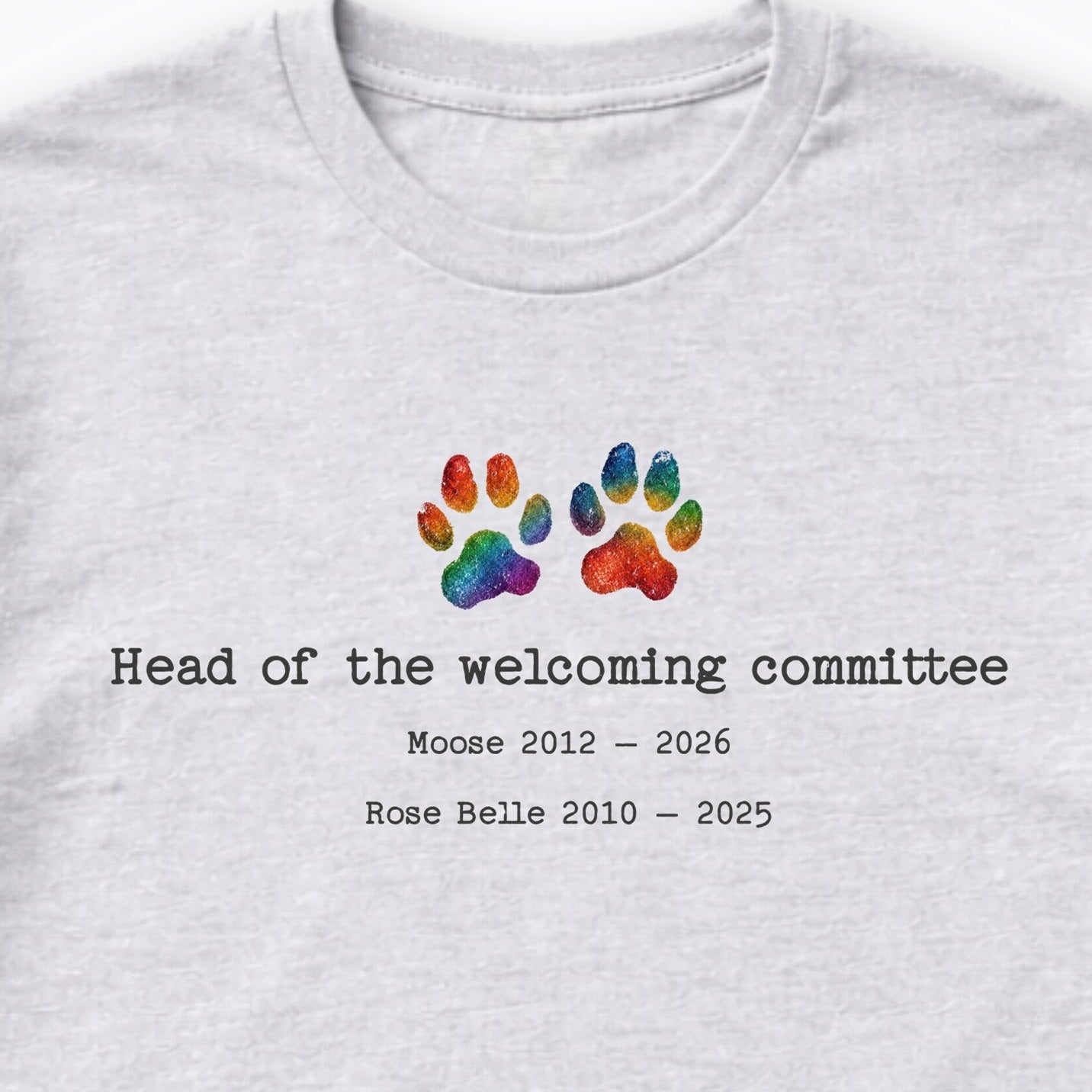 Head Of The Welcoming Committee 2 Dogs - Personalized Memorial Long Sleeve Shirt