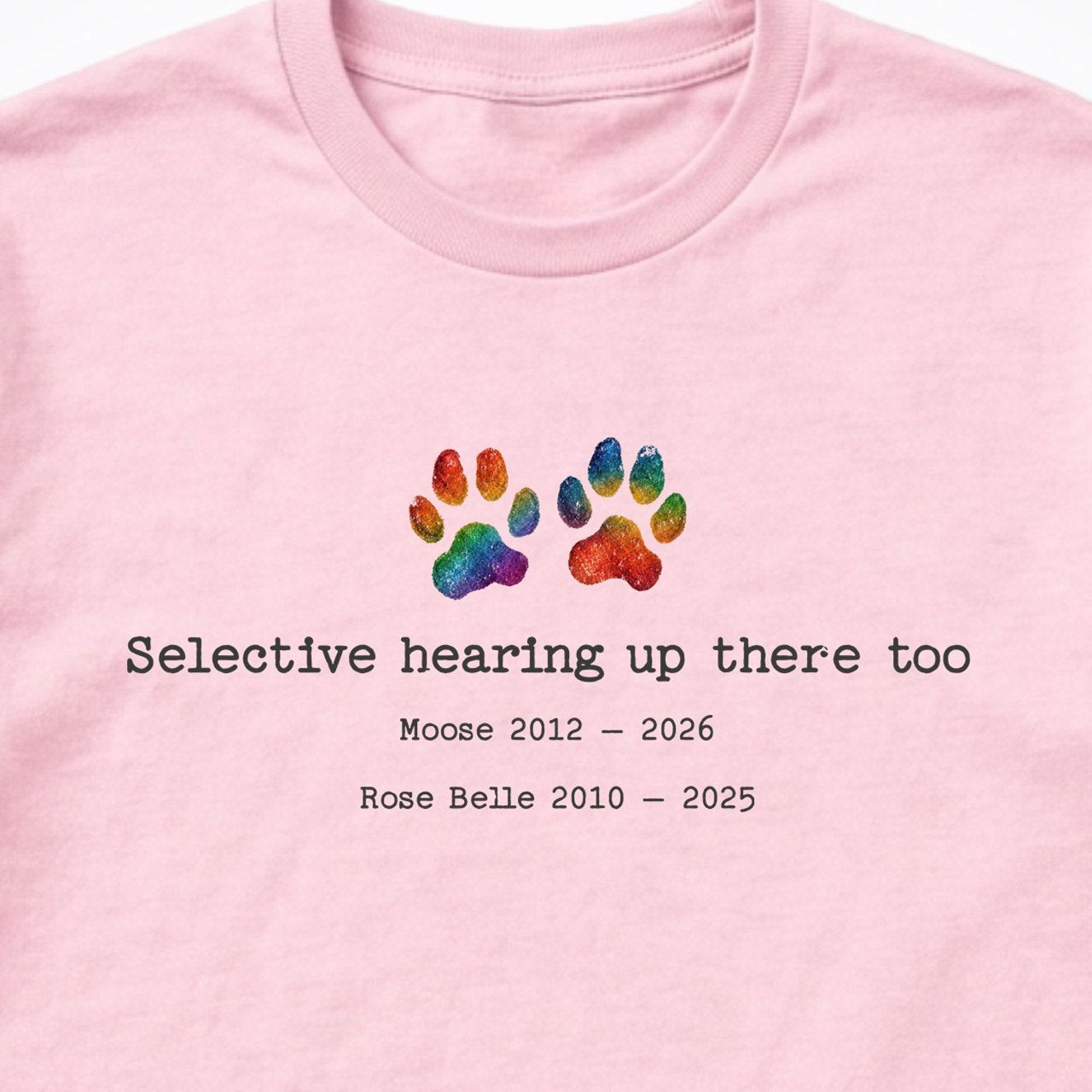 Selective Hearing Up There Too 2 Dogs - Personalized Memorial Long Sleeve Shirt