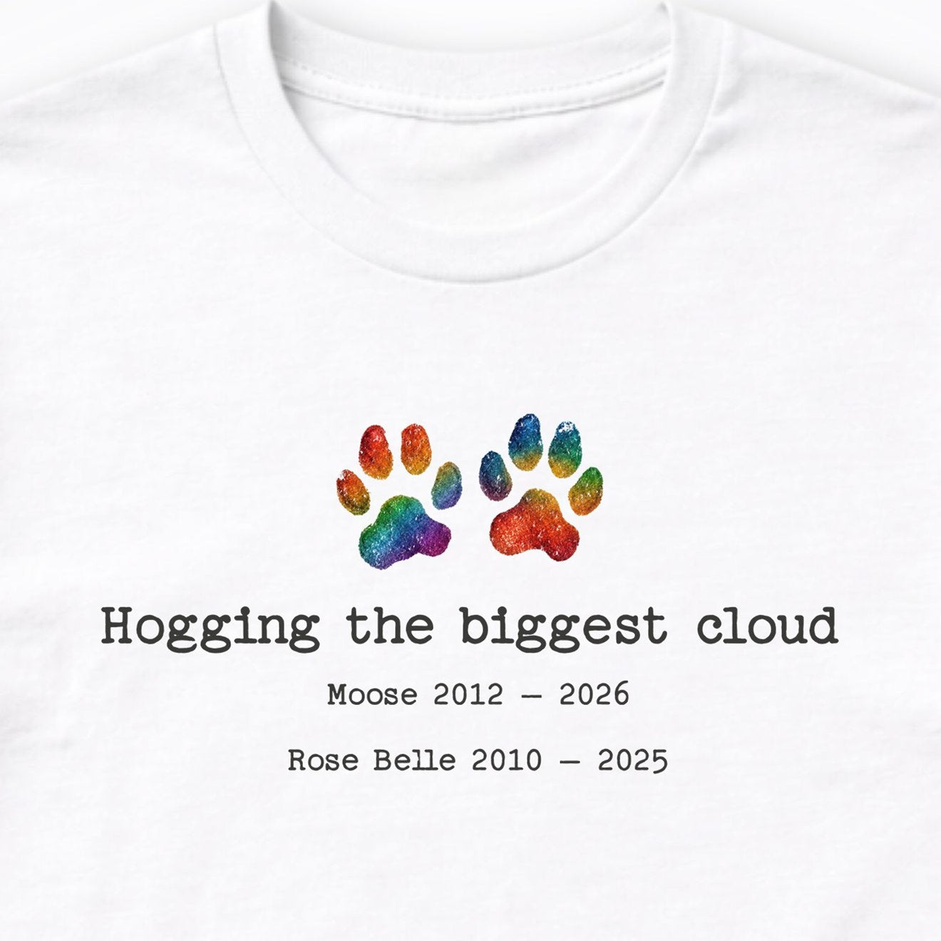 Hogging The Biggest Cloud 2 Dogs - Personalized Memorial Long Sleeve Shirt