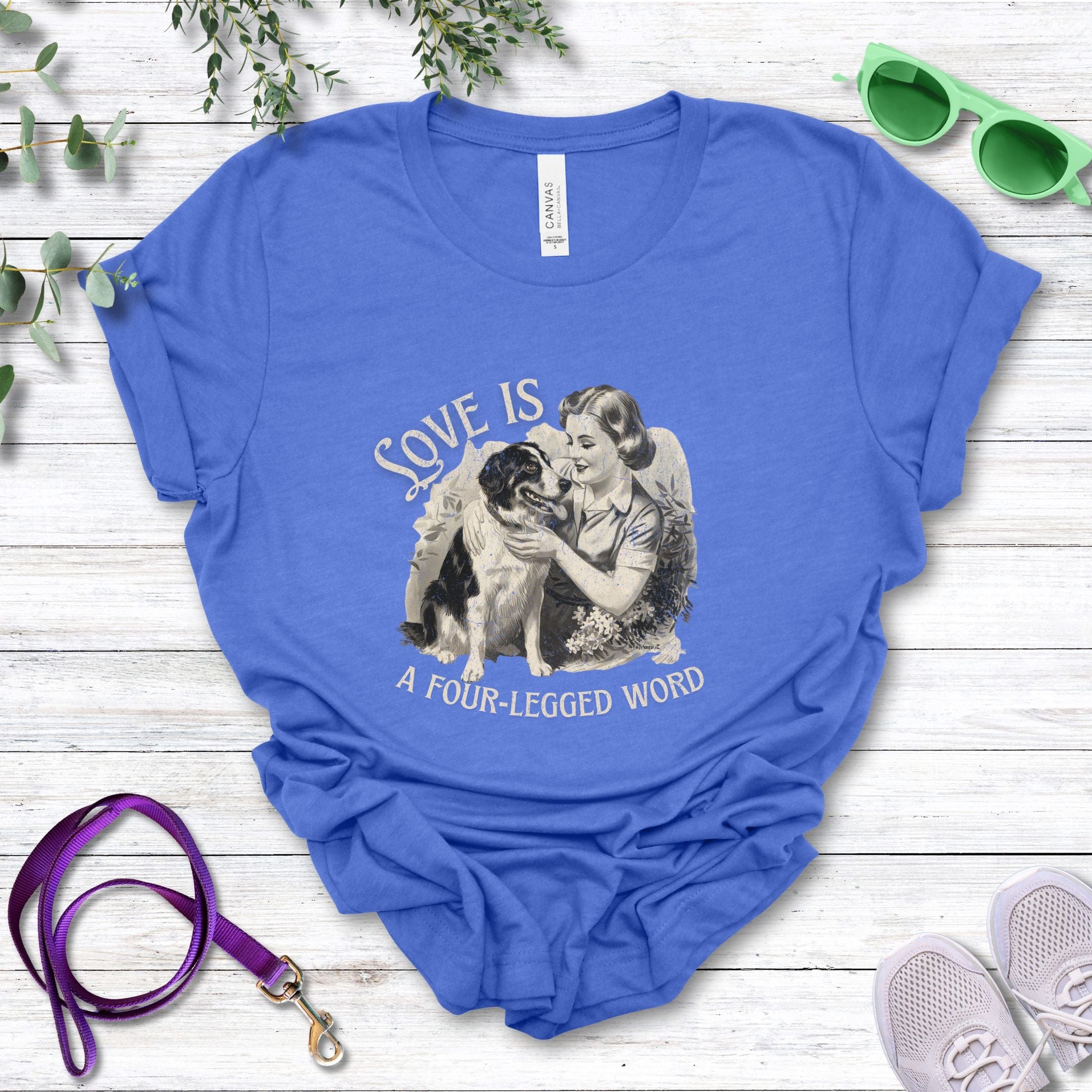 T-Shirt Heather True Royal / S Love Is A Four-Legged Word Premium Unisex T-Shirt --reallyintothat