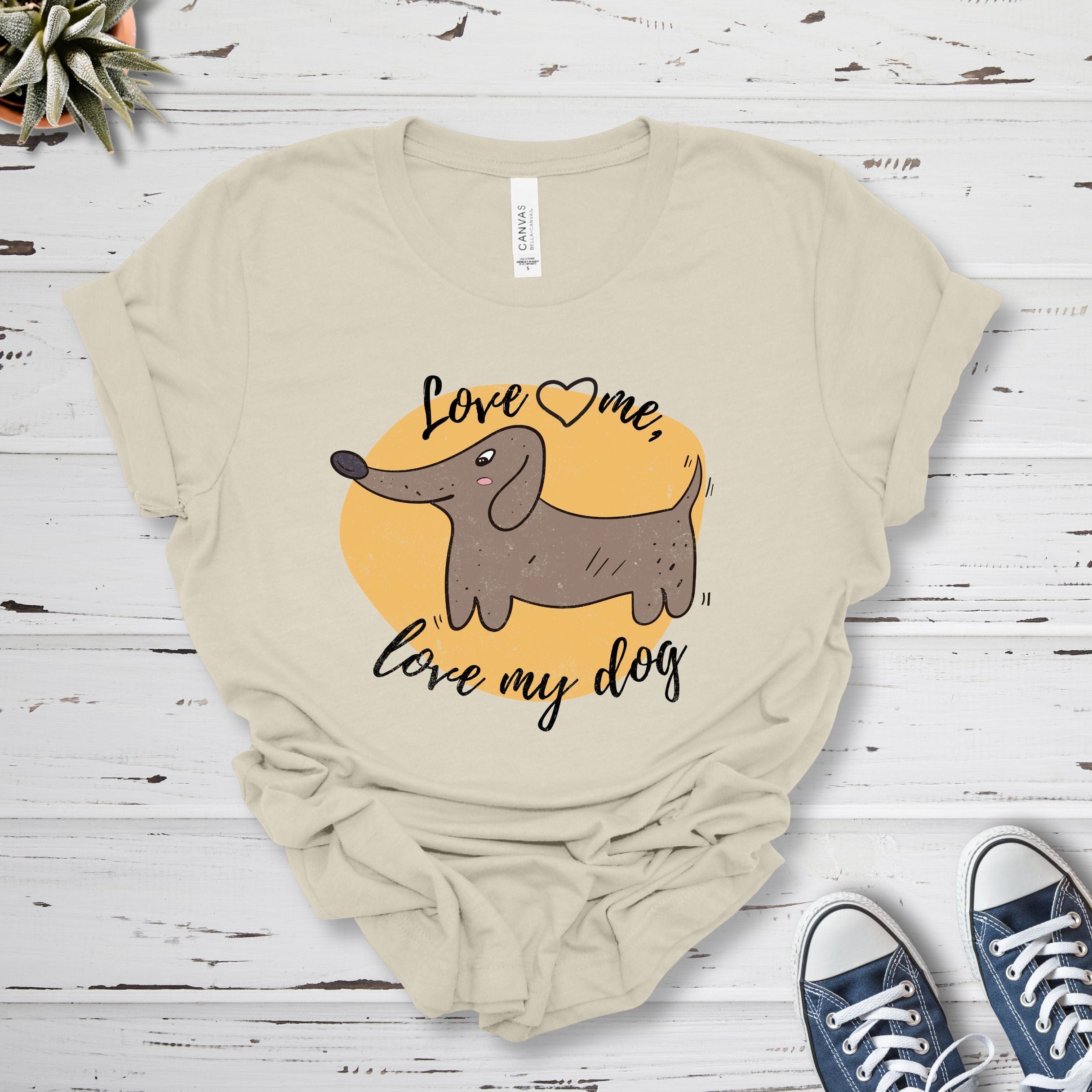 T-Shirt Love Me Love My Dog Premium Unisex T-Shirt --reallyintothat