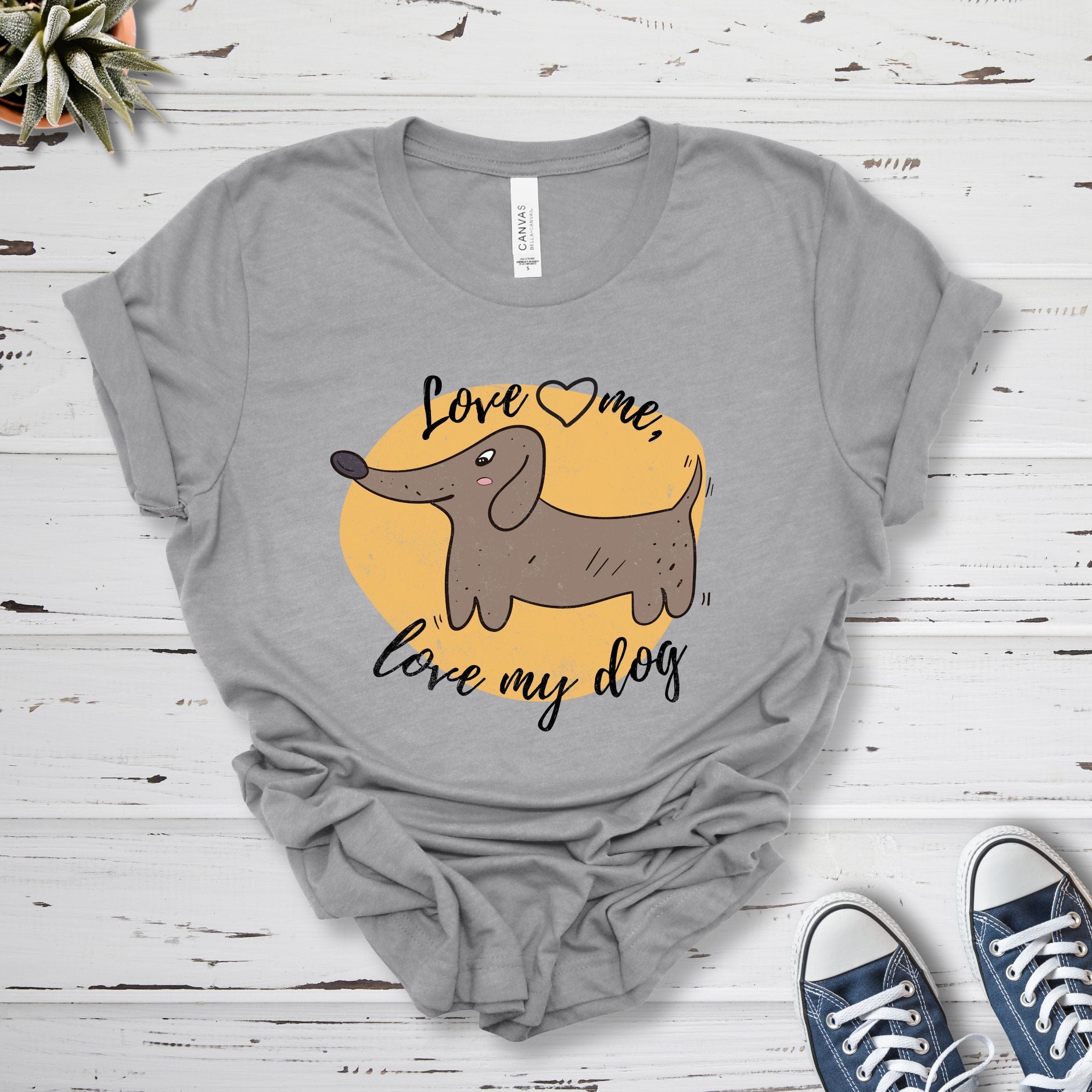 T-Shirt Love Me Love My Dog Premium Unisex T-Shirt --reallyintothat