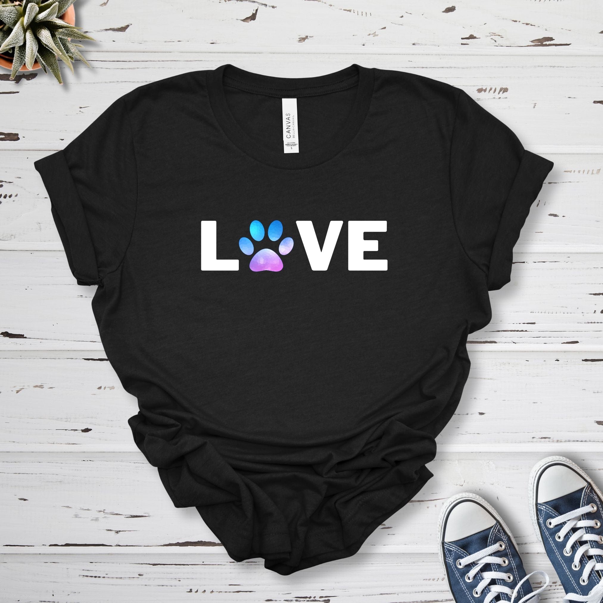 T-Shirt Black Heather / S Love Pawprint Premium Unisex T-Shirt --reallyintothat