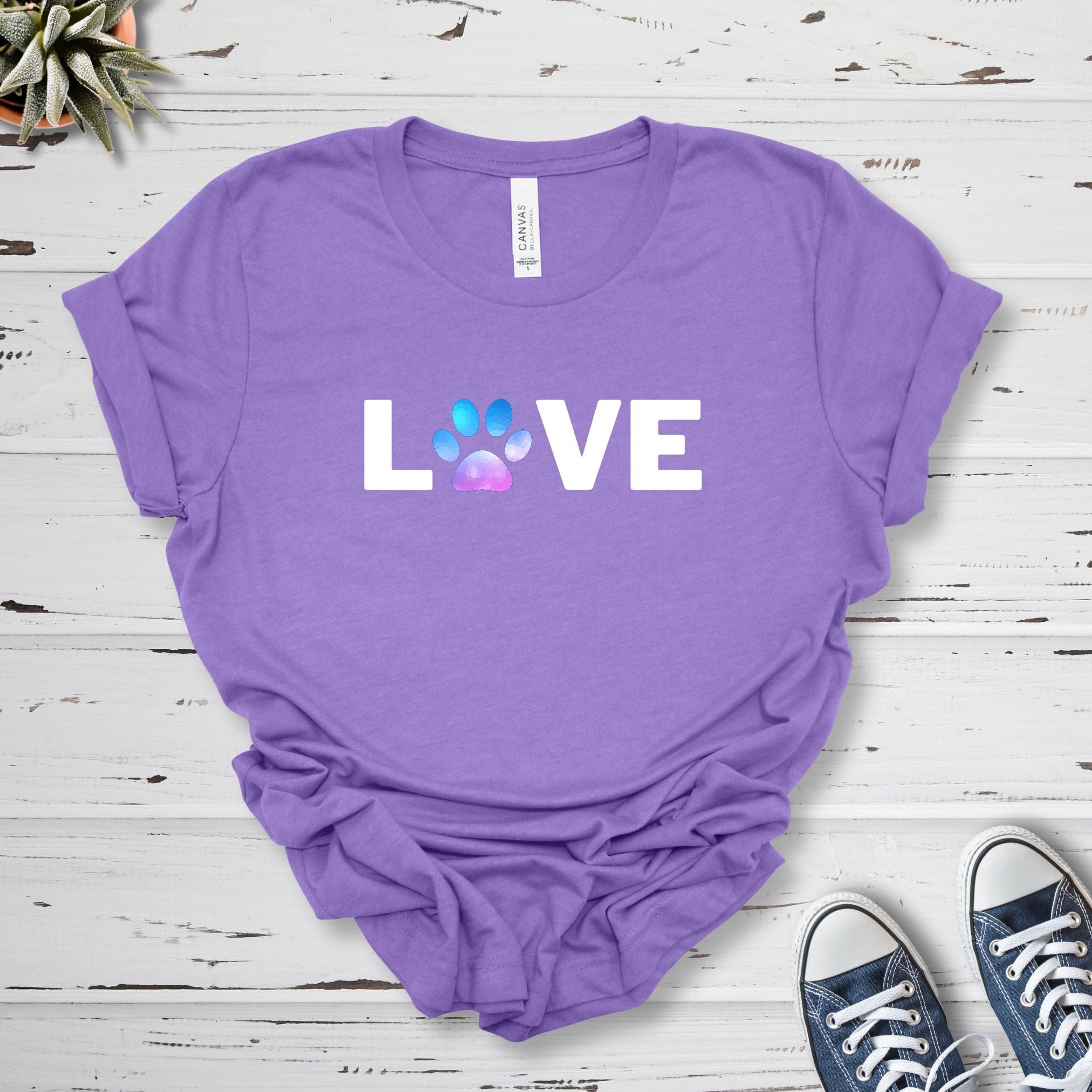 T-Shirt Heather Team Purple / S Love Pawprint Premium Unisex T-Shirt --reallyintothat