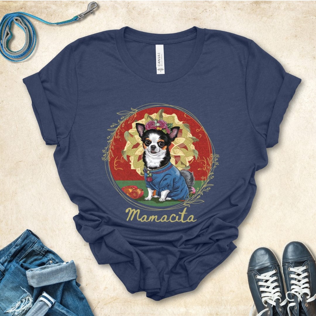 T-Shirt Heather Navy / S Mamacita Aurora Chihuahua Design Premium Unisex Tee --reallyintothat