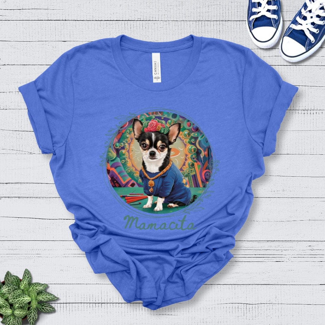 T-Shirt Heather True Royal / S Mamacita Camila Chihuahua Design Premium Unisex Tee --reallyintothat