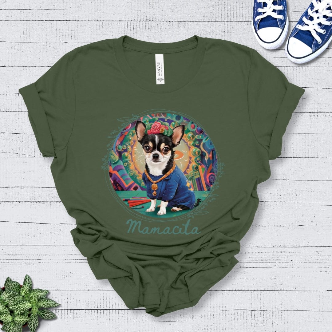 T-Shirt Military Green / S Mamacita Camila Chihuahua Design Premium Unisex Tee --reallyintothat