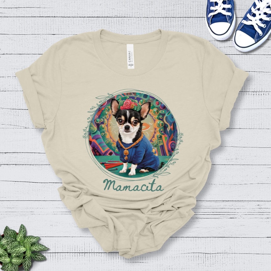 T-Shirt Natural / S Mamacita Camila Chihuahua Design Premium Unisex Tee --reallyintothat