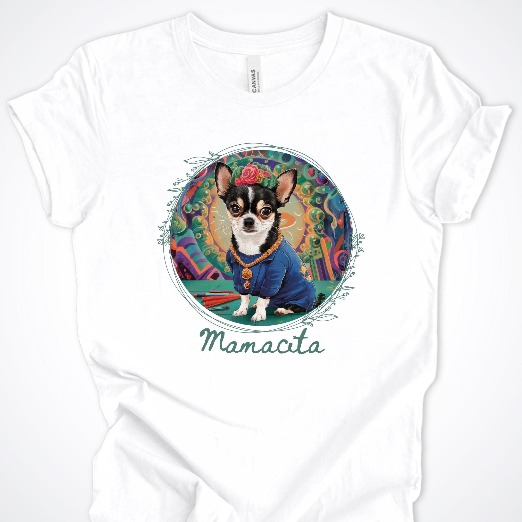 T-Shirt White / S Mamacita Camila Chihuahua Premium Unisex T-Shirt ReallyintoDogs