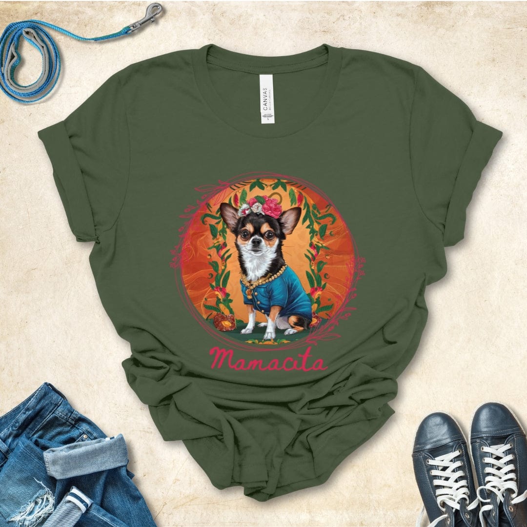 T-Shirt Military Green / S Mamacita Elena Chihuahua Design Premium Unisex Tee --reallyintothat