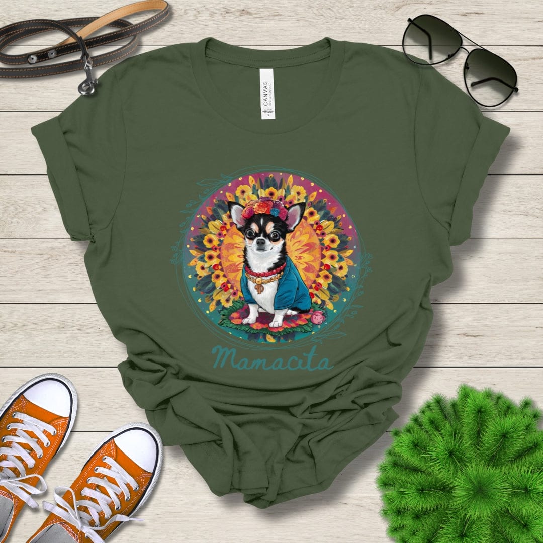 T-Shirt Military Green / S Mamacita Gabriella Chihuahua Design Premium Unisex Tee --reallyintothat