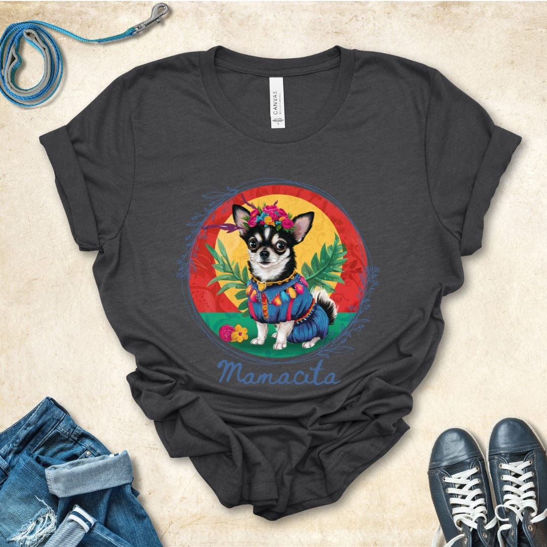 T-Shirt Dark Grey Heather / S Mamacita Isabella Chihuahua Design Premium Unisex Tee --reallyintothat