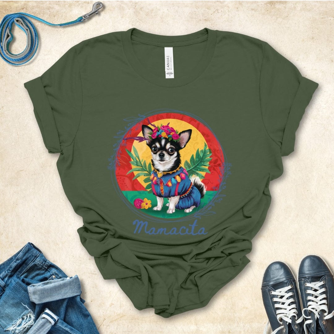 T-Shirt Military Green / S Mamacita Isabella Chihuahua Design Premium Unisex Tee --reallyintothat