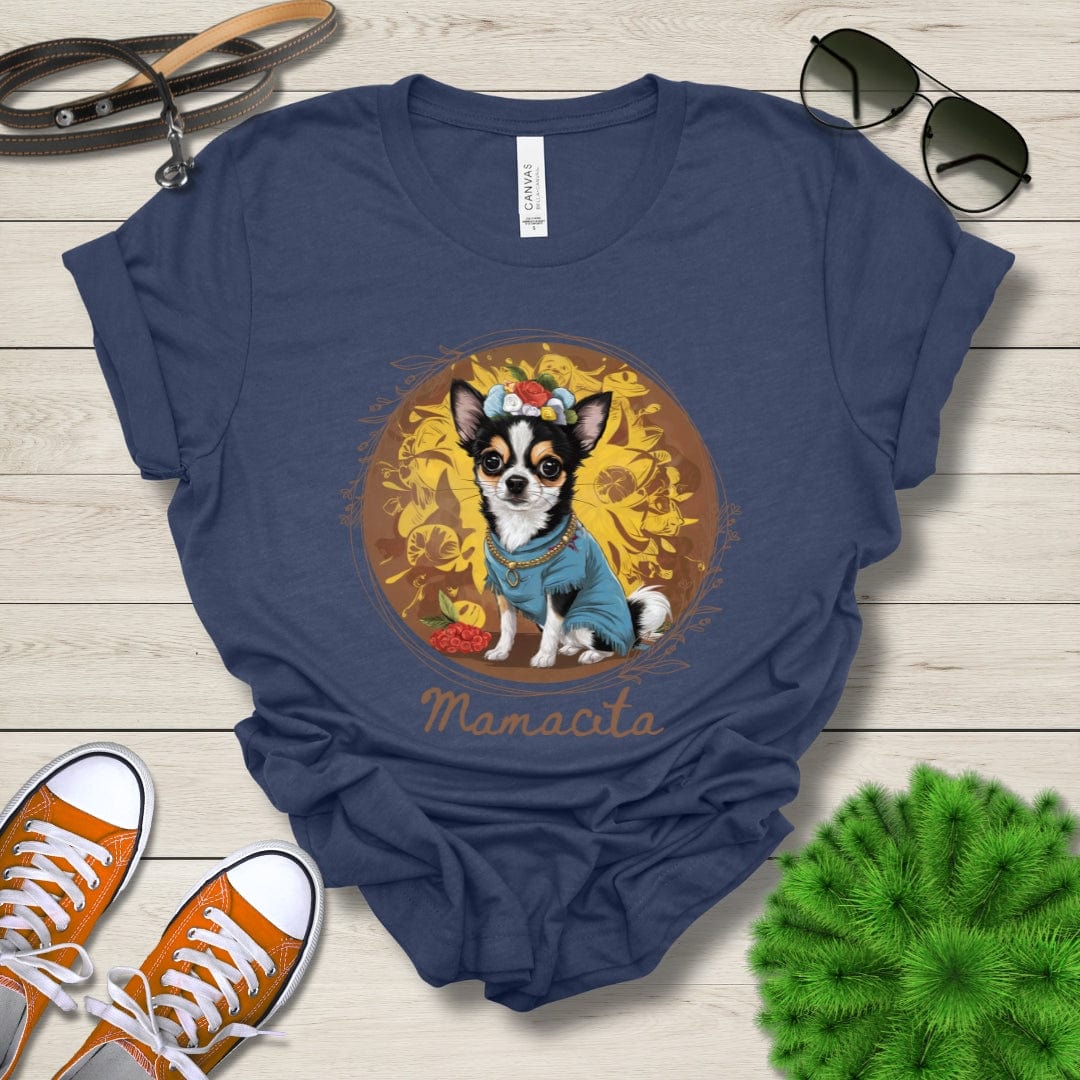 T-Shirt Heather Navy / S Mamacita Mia Chihuahua Design Premium Unisex Tee --reallyintothat