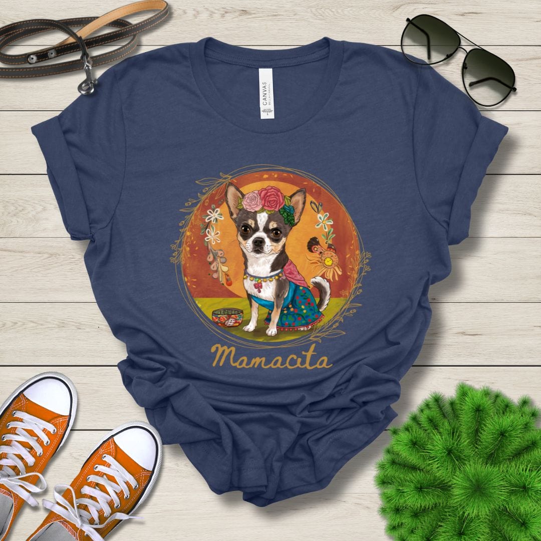 T-Shirt Heather Navy / S Mamacita Sofia Chihuahua Design Premium Unisex Tee --reallyintothat