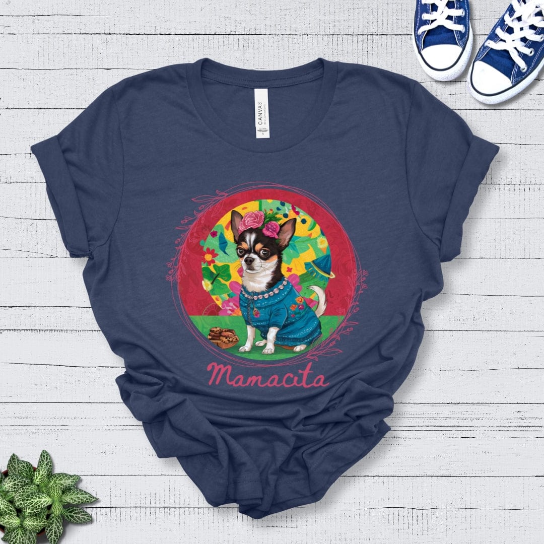 T-Shirt Heather Navy / S Mamacita Valentina Chihuahua Design Premium Unisex Tee --reallyintothat