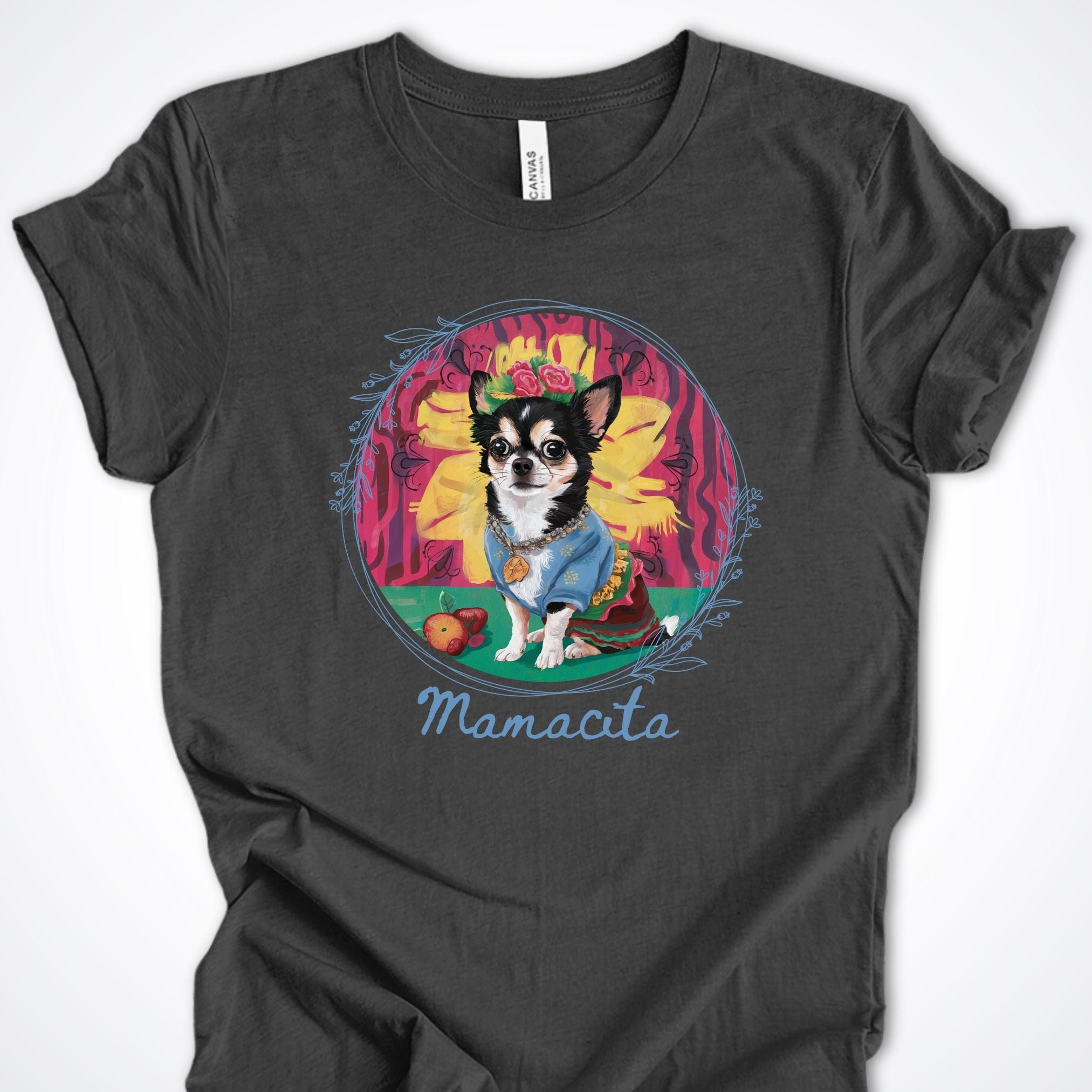 T-Shirt Dark Grey Heather / S Mamacita Victoria Chihuahua Premium Unisex T-Shirt ReallyintoDogs