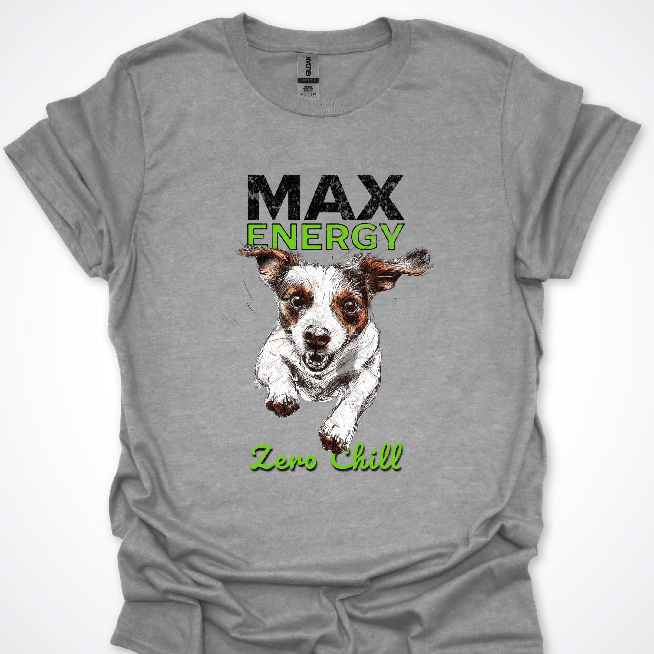 T-Shirt Sport Grey / S Max Energy Zero Chill Jack Russell Premium Unisex T-Shirt ReallyintoDogs